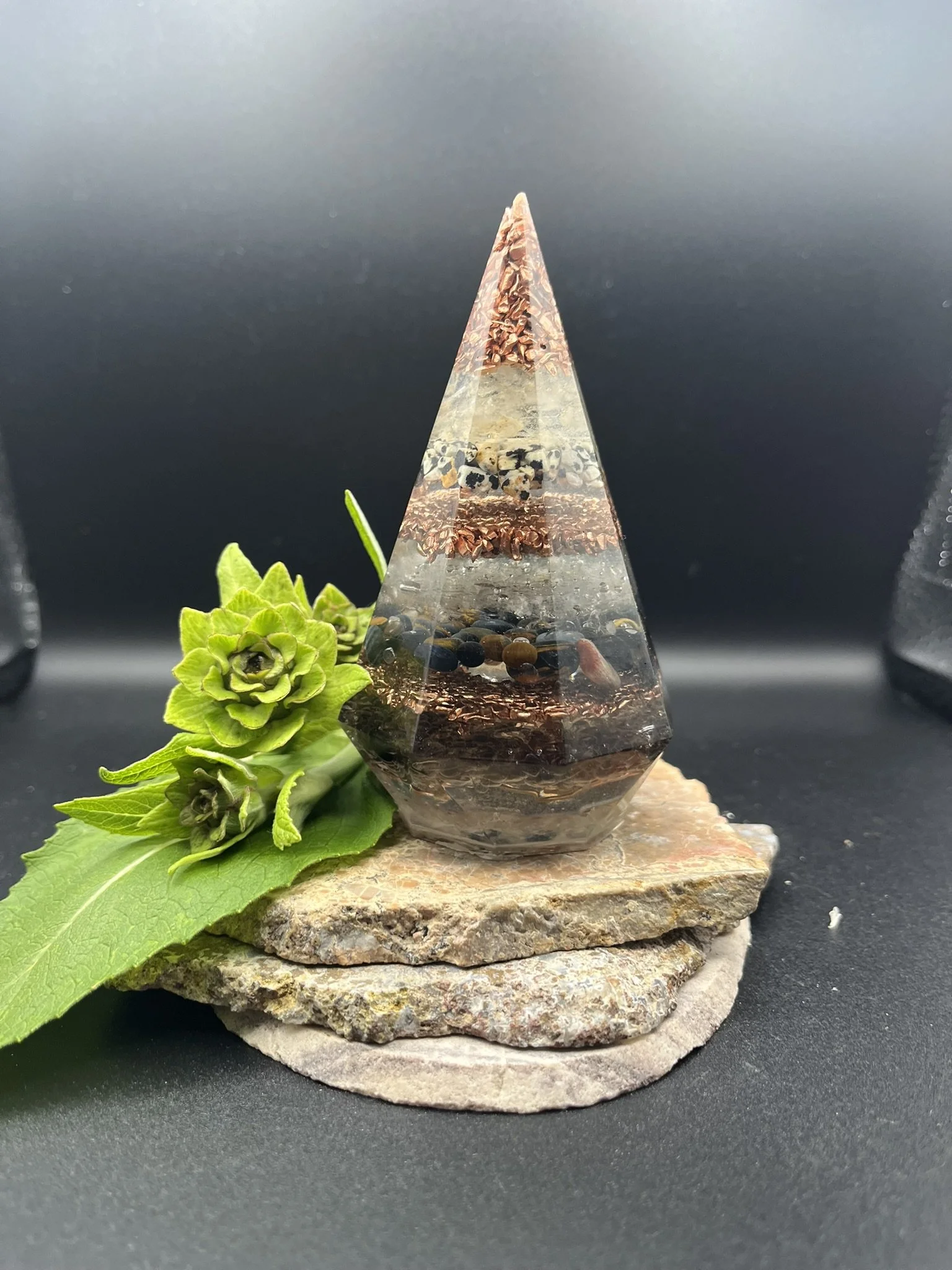 #44- 11 cm Tall Orgonite Pyramid