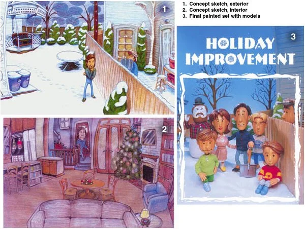 Concept Art for ABC's Home Improvement Christmas Special with Tim Allen.