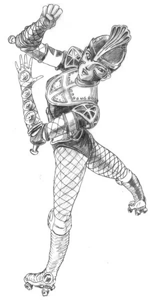 Character "Wrench" concept art for Andrew Lloyd Weber's Starlight Express.