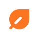 Icon of a paintbrush on an orange circular background
