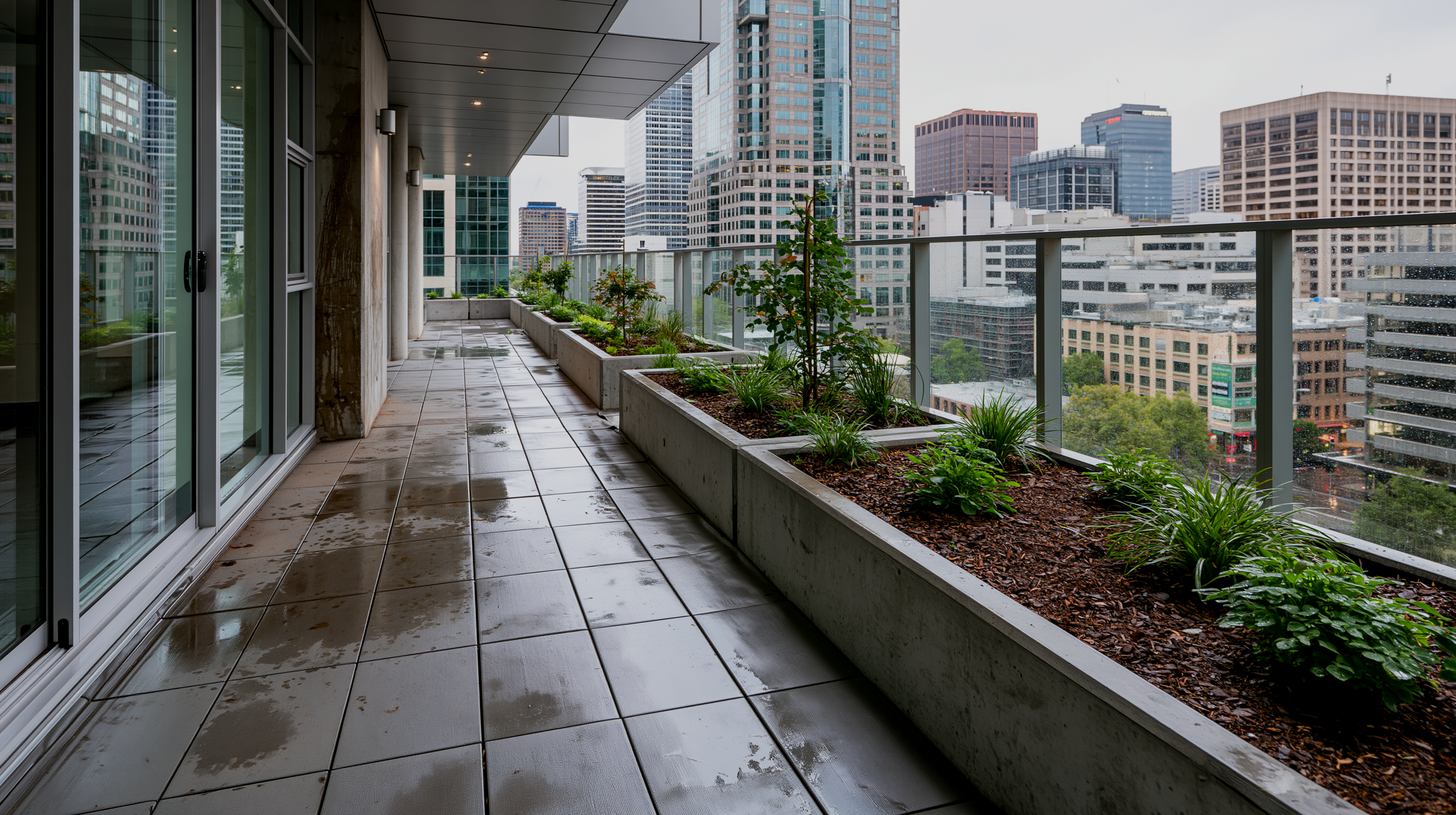 balcony waterproofing, planter box waterproofing, waterproofing remediation