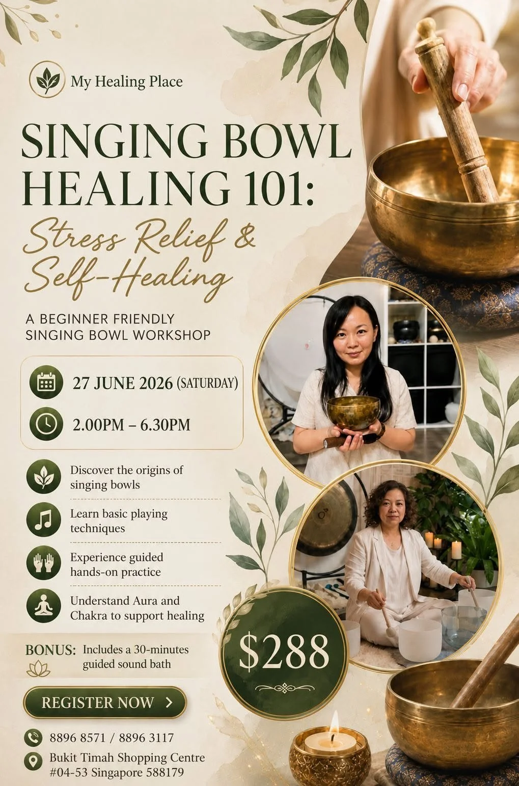 Singing Bowl 101 Class for self relief and self healing