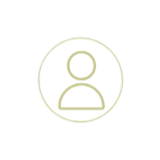 Icon of a person inside a circle, representing a user profile.
