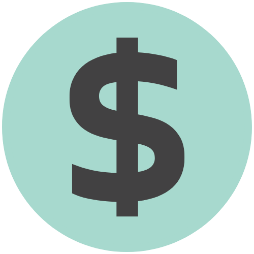 Dollar sign symbol in a circle