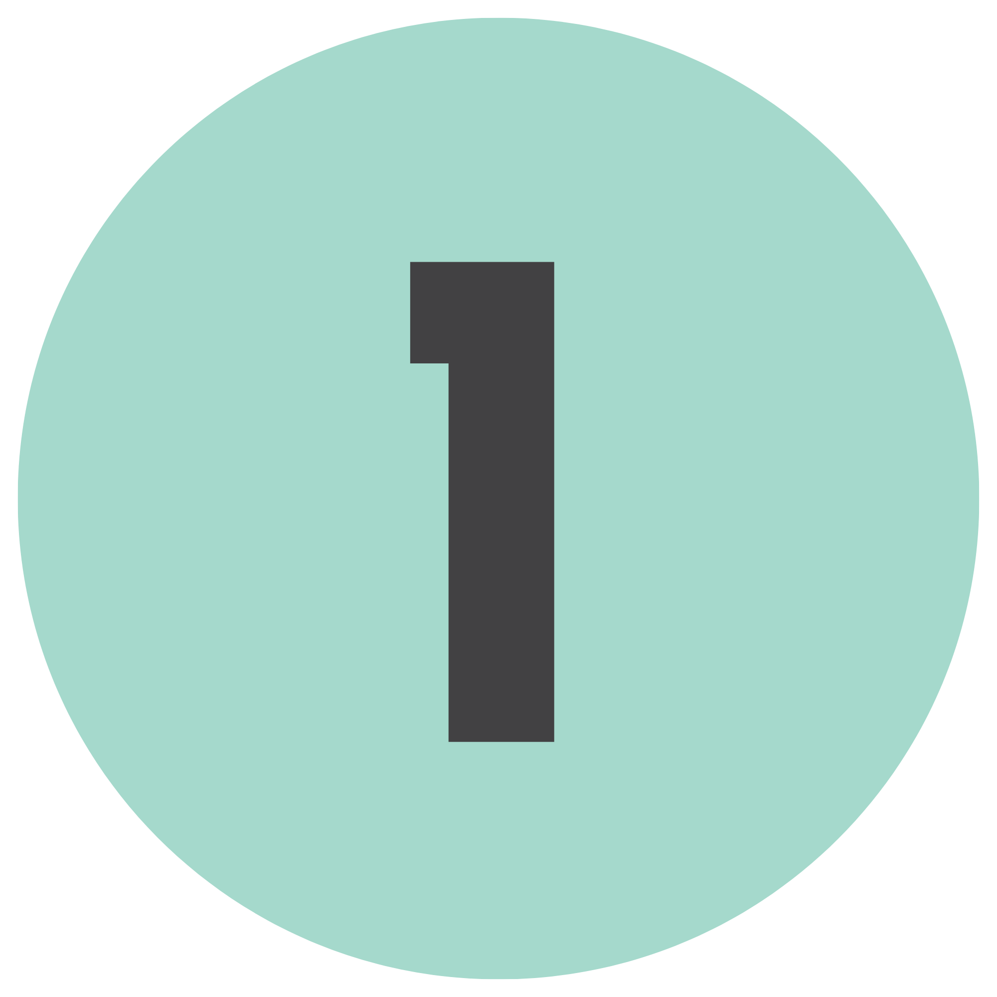 A teal-colored pie chart with a black segment in the middle. The chart is mostly empty with a small black slice at the top.