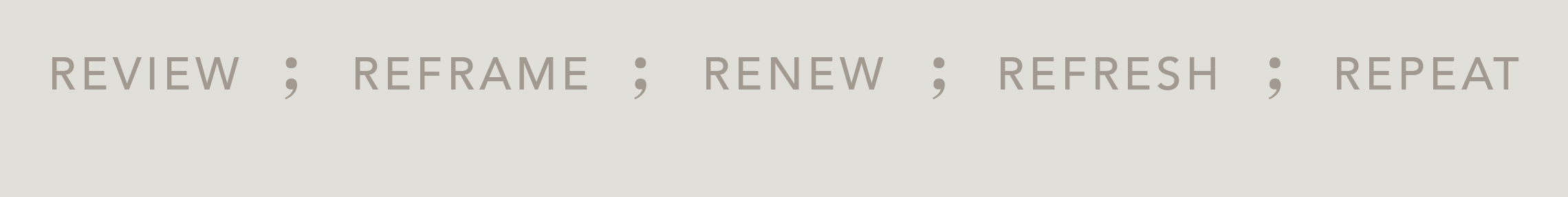 The Renewed Process — Review, Reframe, Renew, Refresh, Revisit