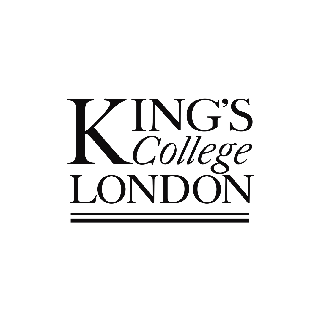 Black and white logo with the text 'King's College London' in a stylized font.