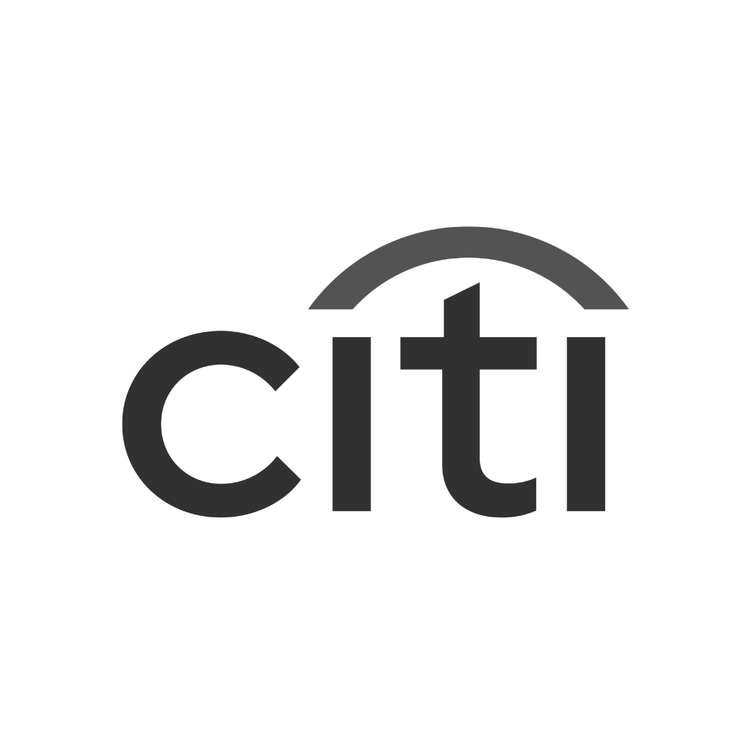 Citi bank logo in black and white
