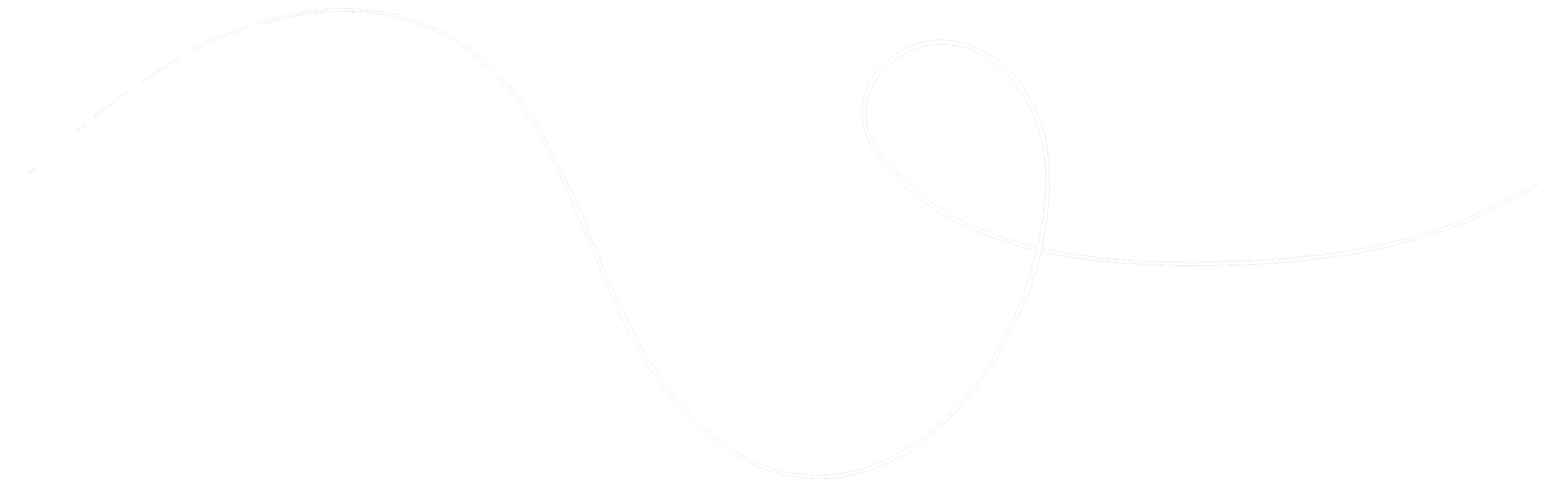 White neon light lines forming an abstract, flowing shape on a black background.
