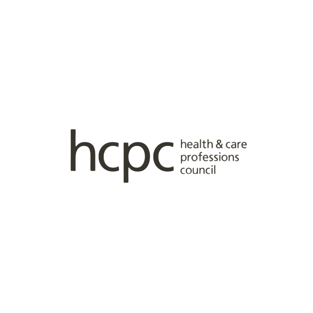The logo of the health & care professions council (HCPC), featuring lowercase letters 'h', 'c', 'p', 'c' and the words 'health & care professions council' to the right.