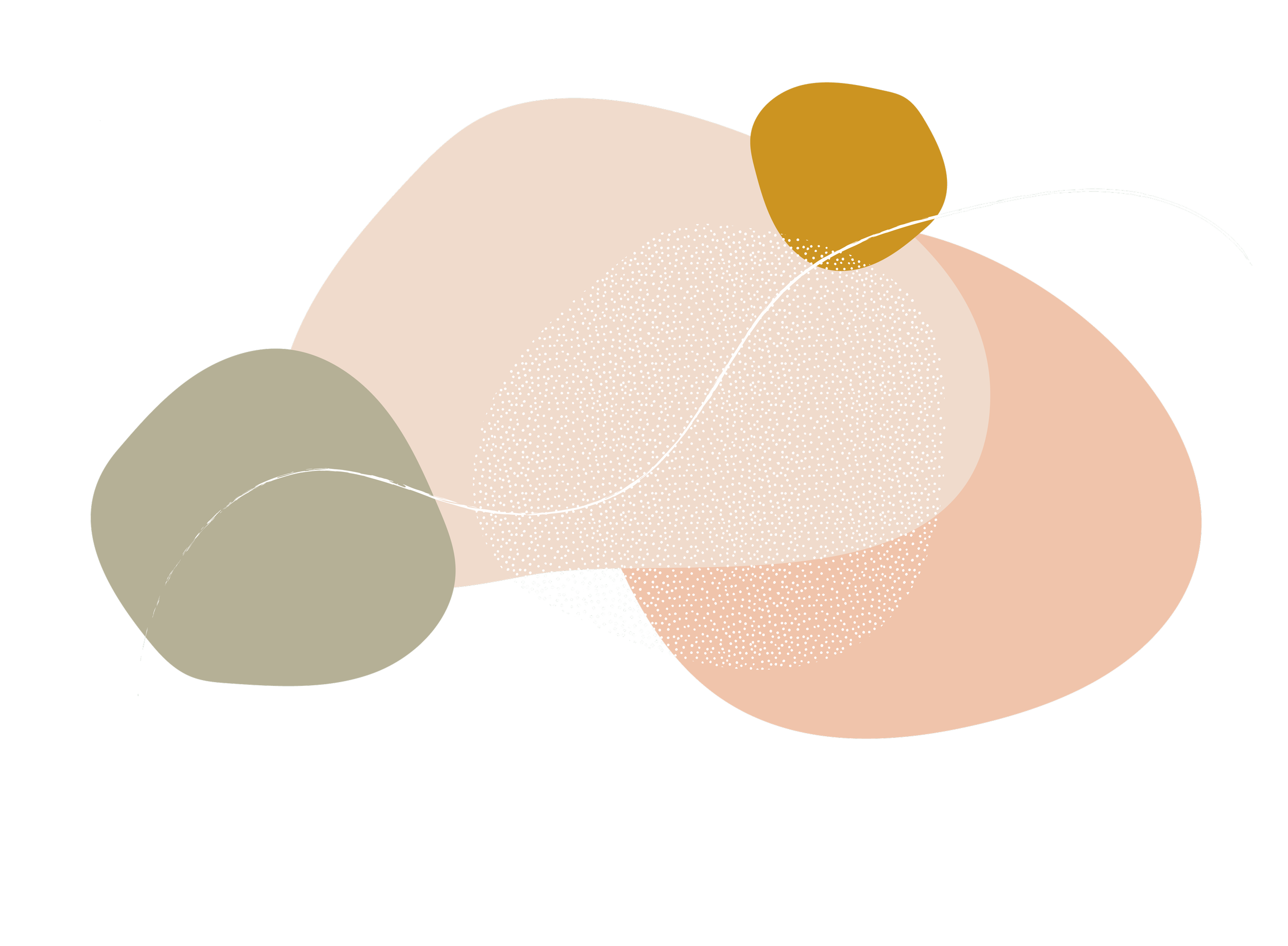 Abstract digital artwork featuring overlapping circles and waves in subdued earth tones on a black background.