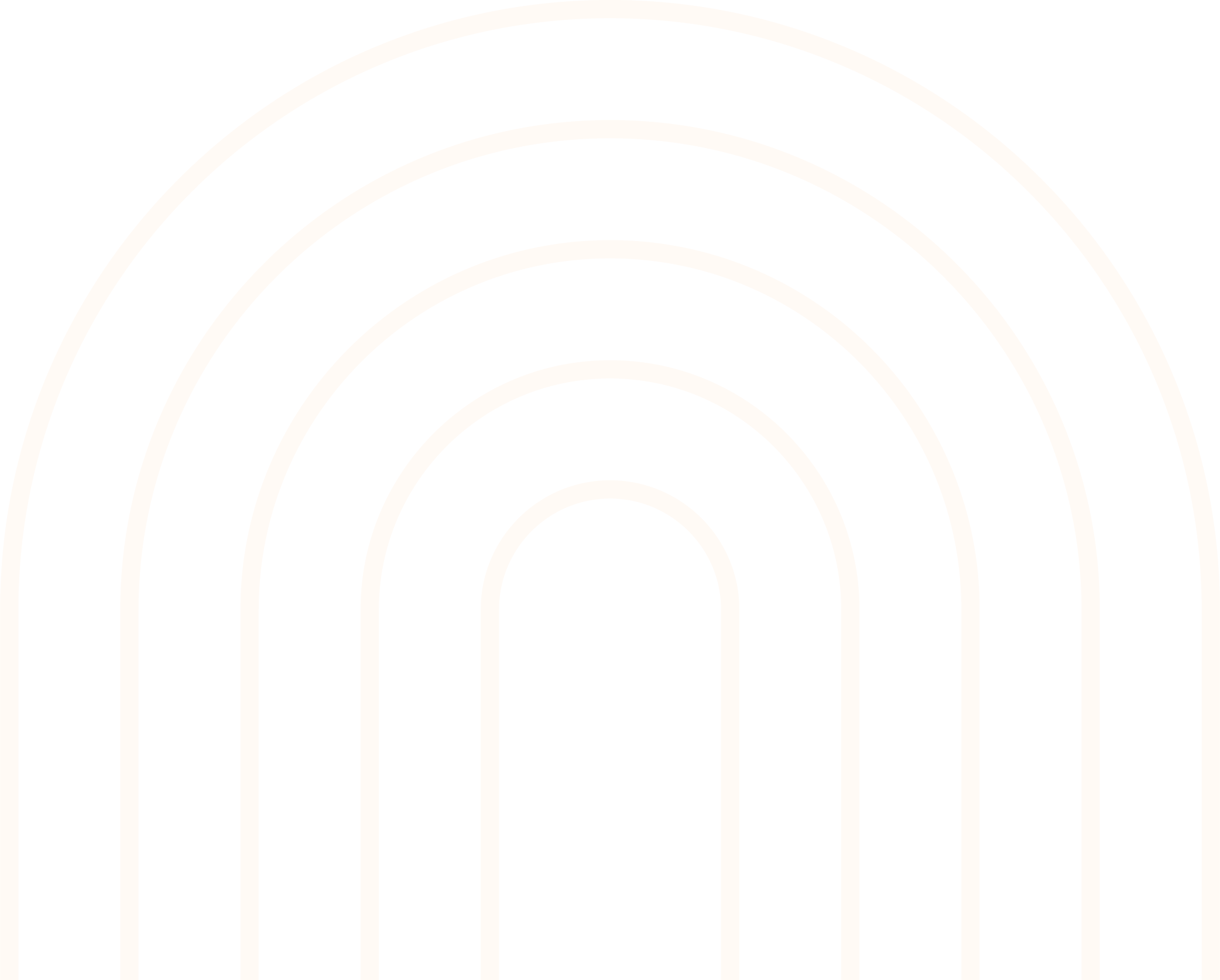 A black background with a pattern of white concentric arches arranged in a rainbow shape.