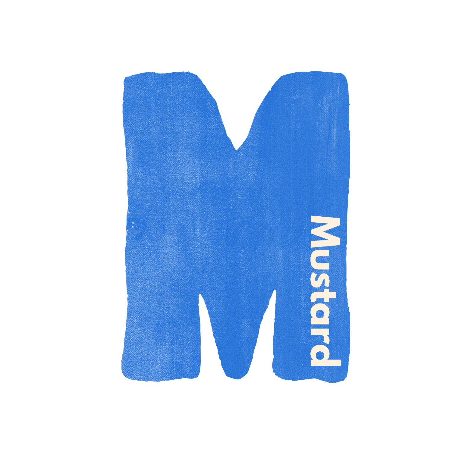Blue sticker with the word "Humstrong" written vertically in white capital letters.