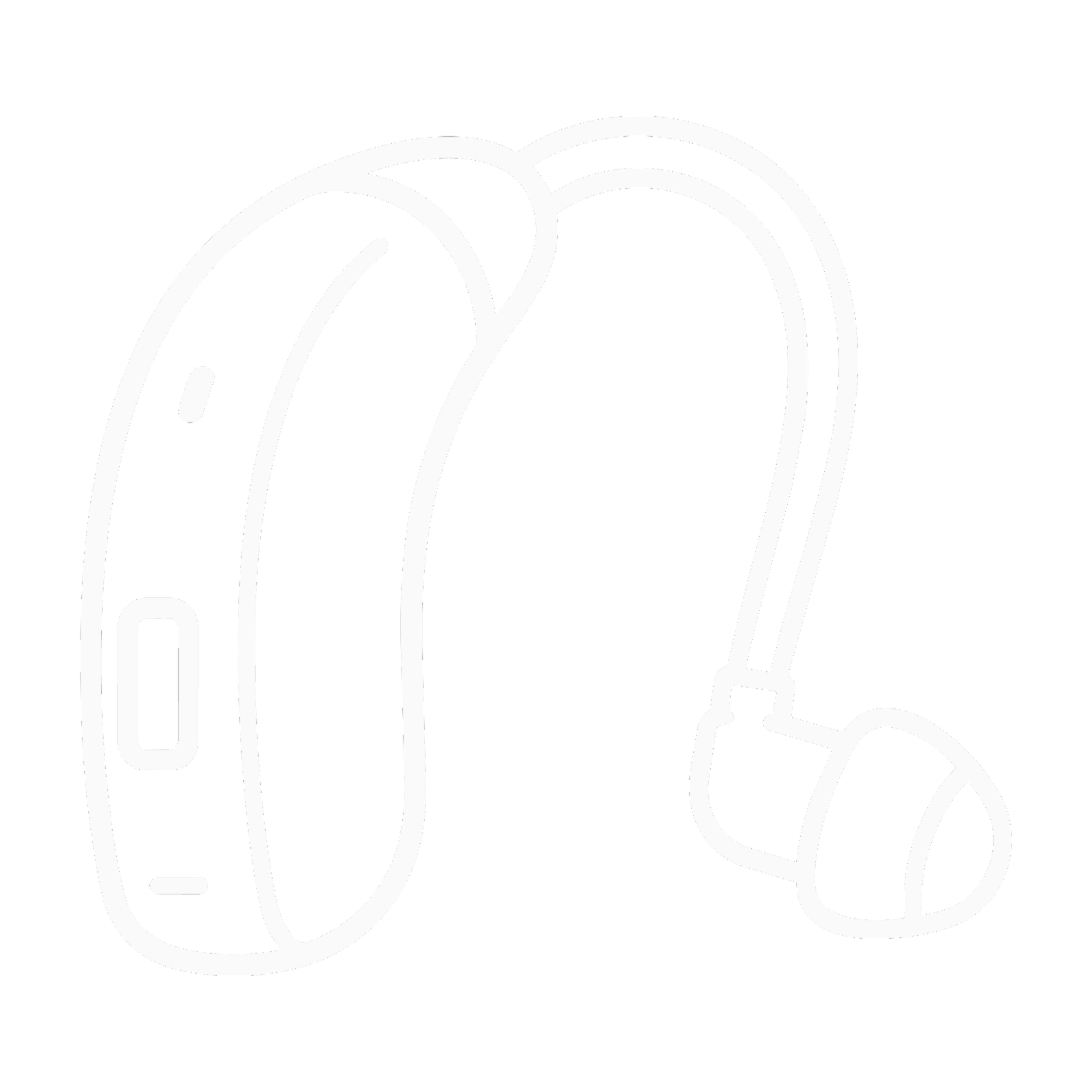 Line drawing of three donuts with sprinkles on a black background.