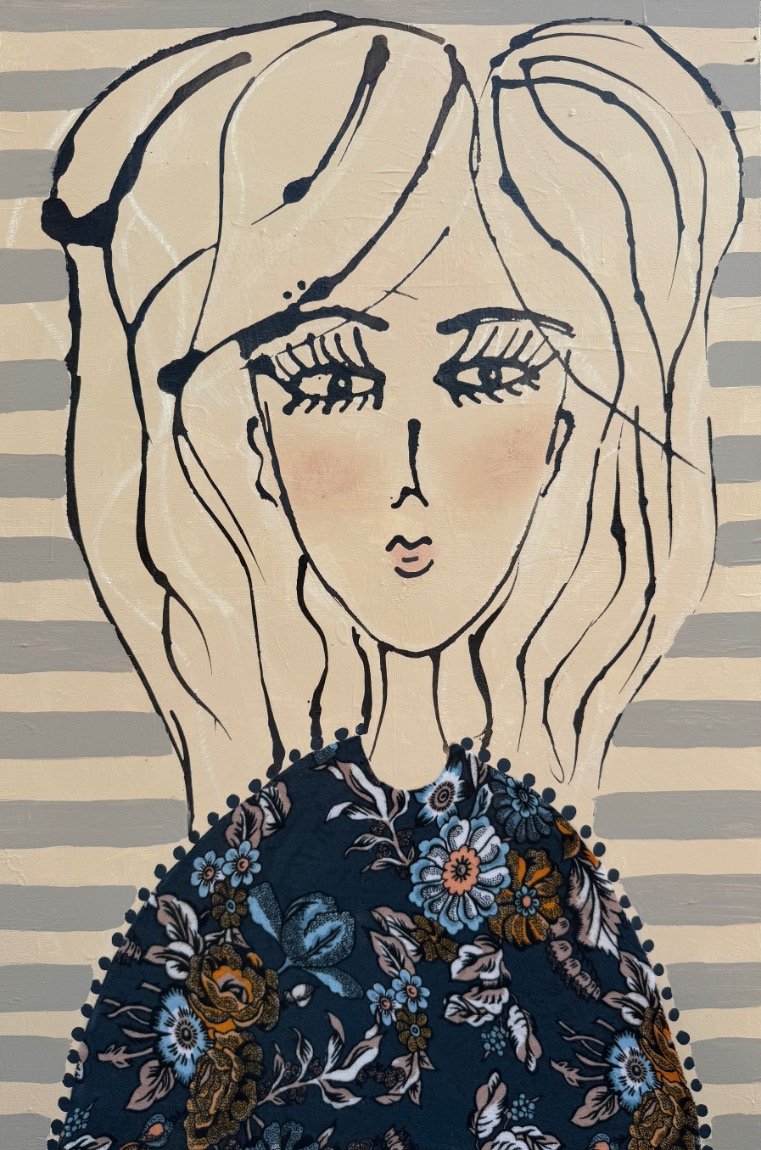 Mia - Mixed Media Art on Canvas