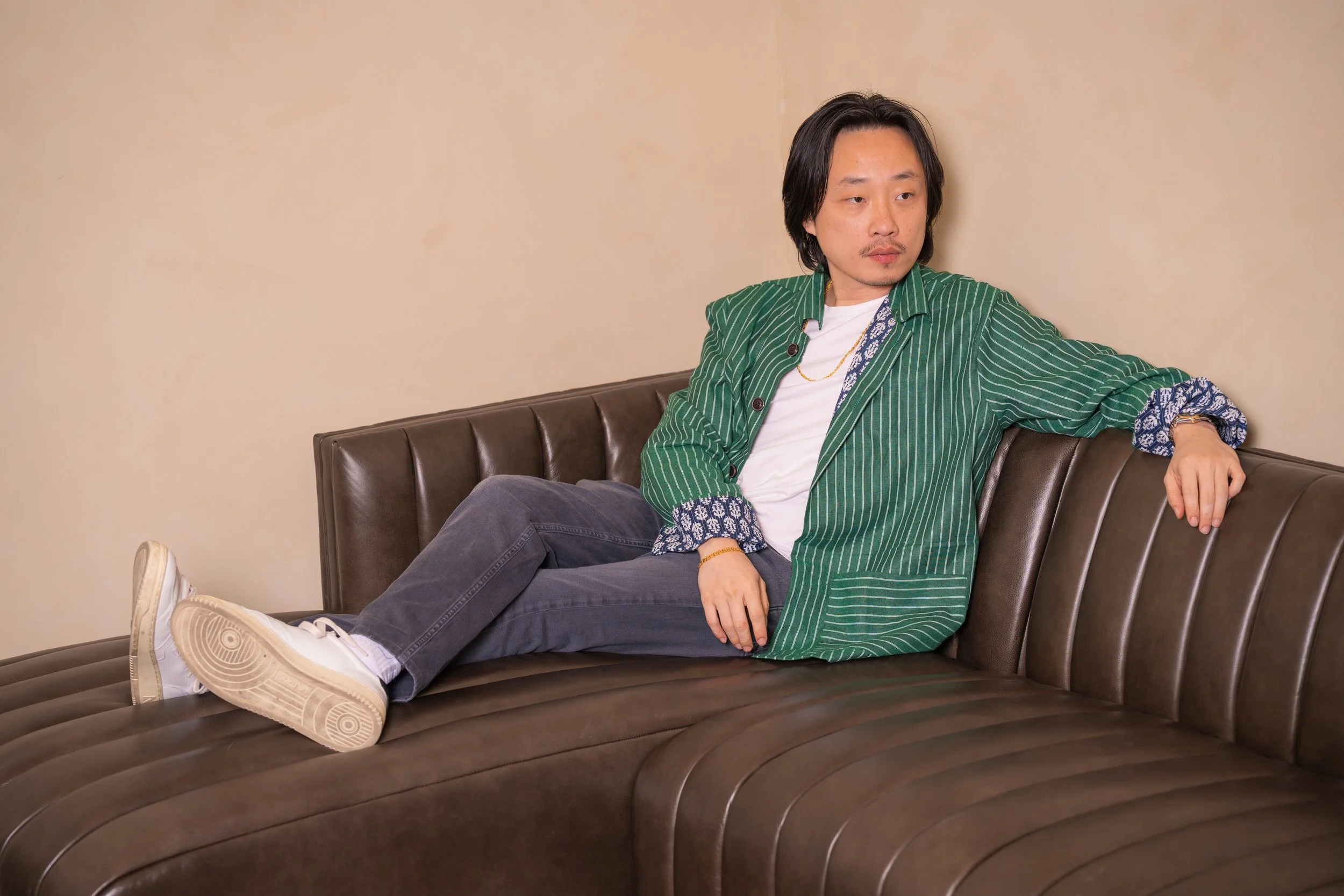 Backstage portrait of Jimmy O Yang backstage before a live show at The Pacific Electric Theatre in Downtown LA