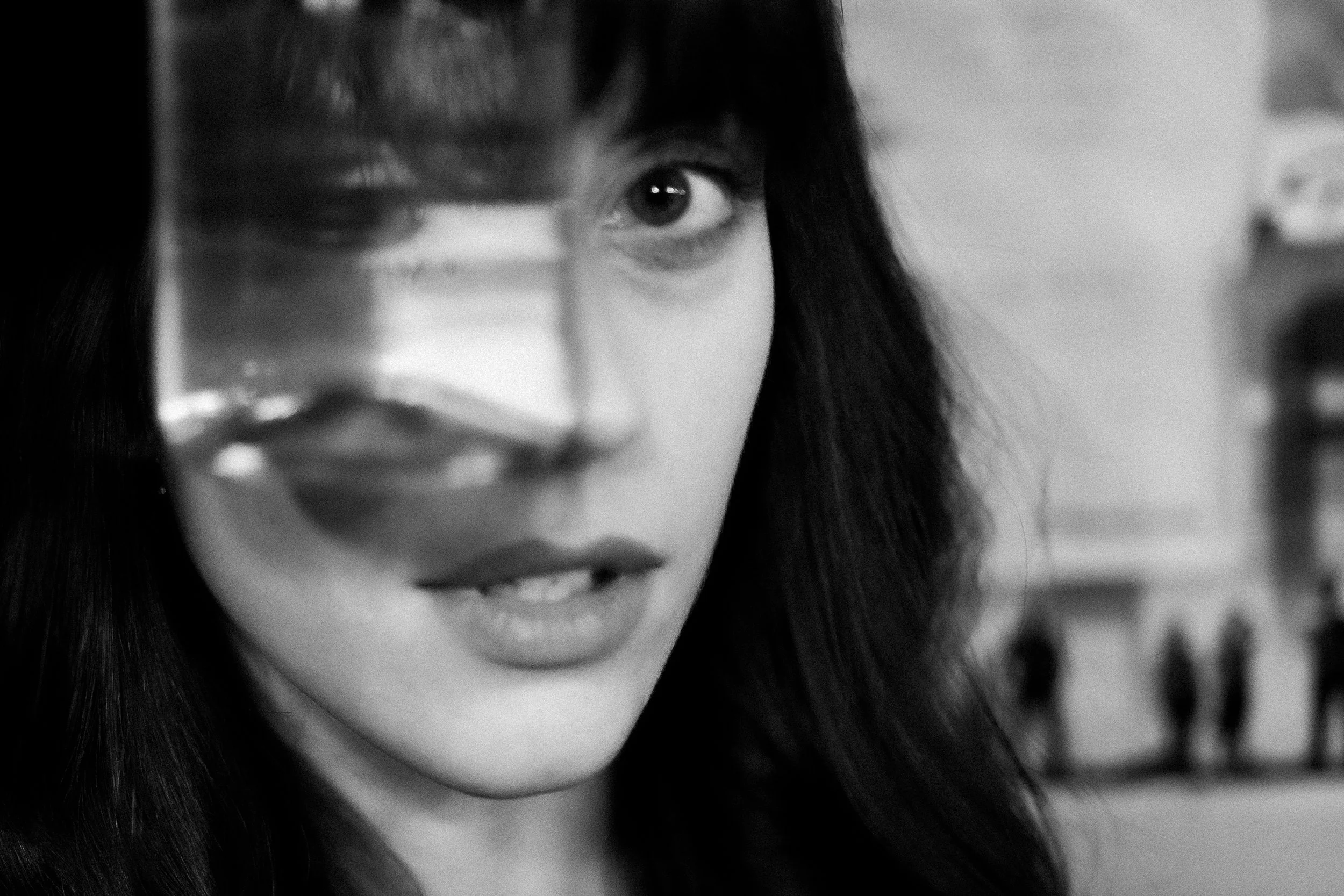 Backstage portrait of Natalie Otega before a live comedy show at UCB Franklin in Los Angeles.