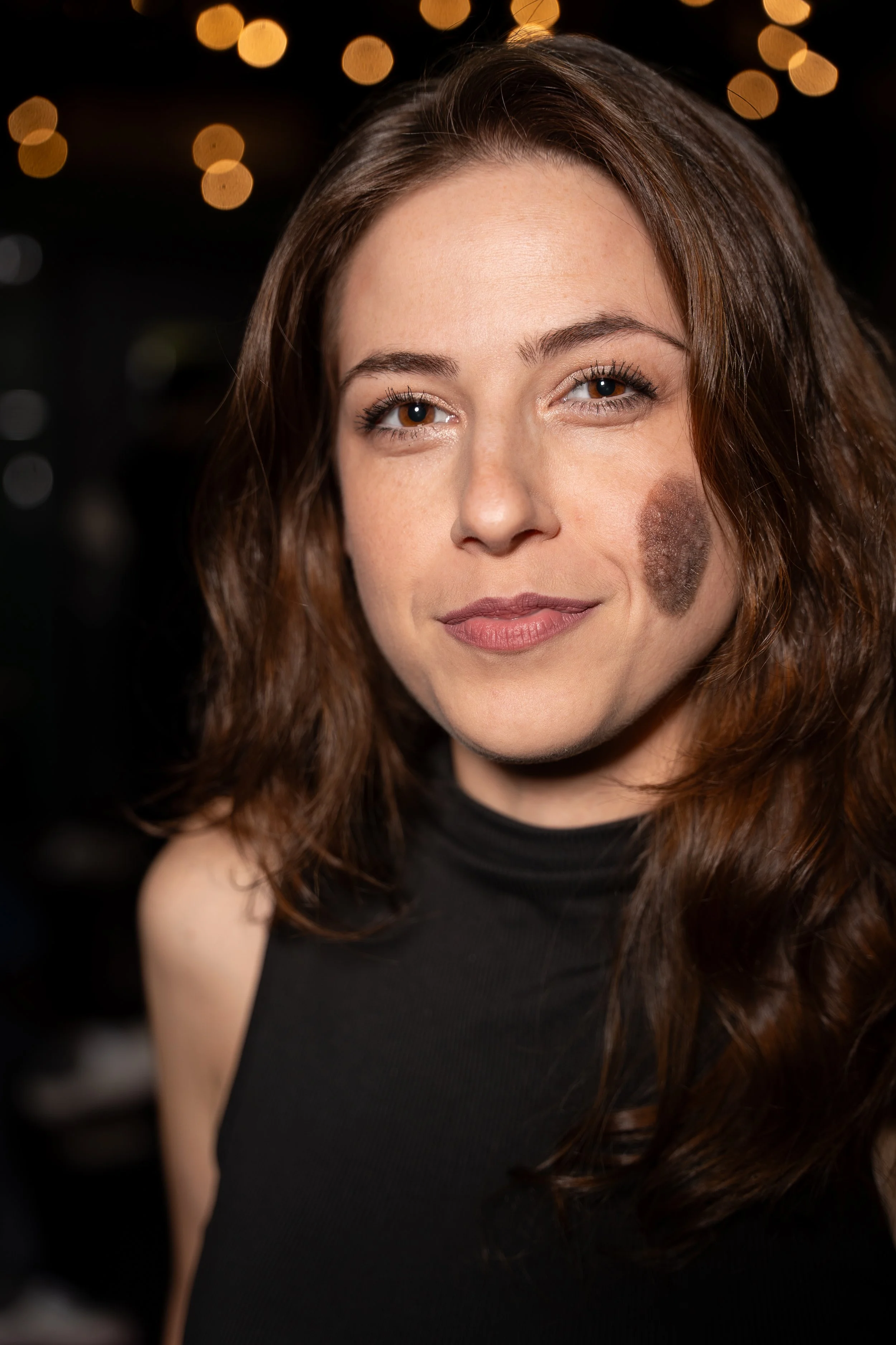 Backstage portrait of Chloe Radcliff backstage before a live comedy show at UCB Franklin in Los Angeles.