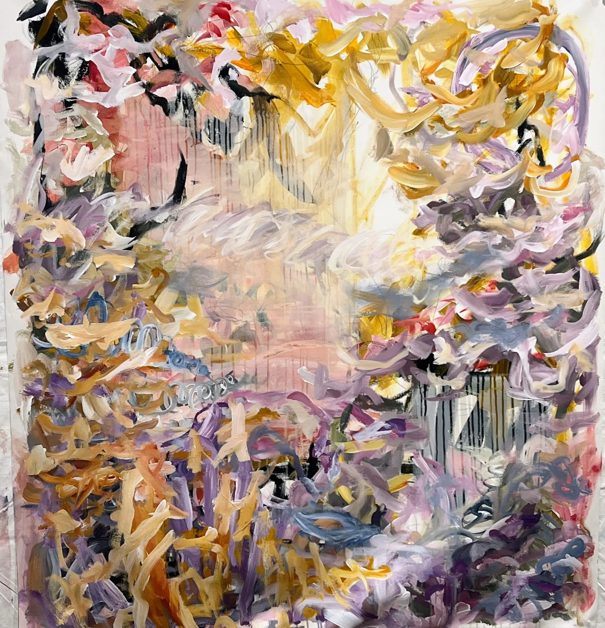 Grief Into Stillness
Nichole Byers, 2026
Acrylic on canvas (unstretched), 41" x 46"