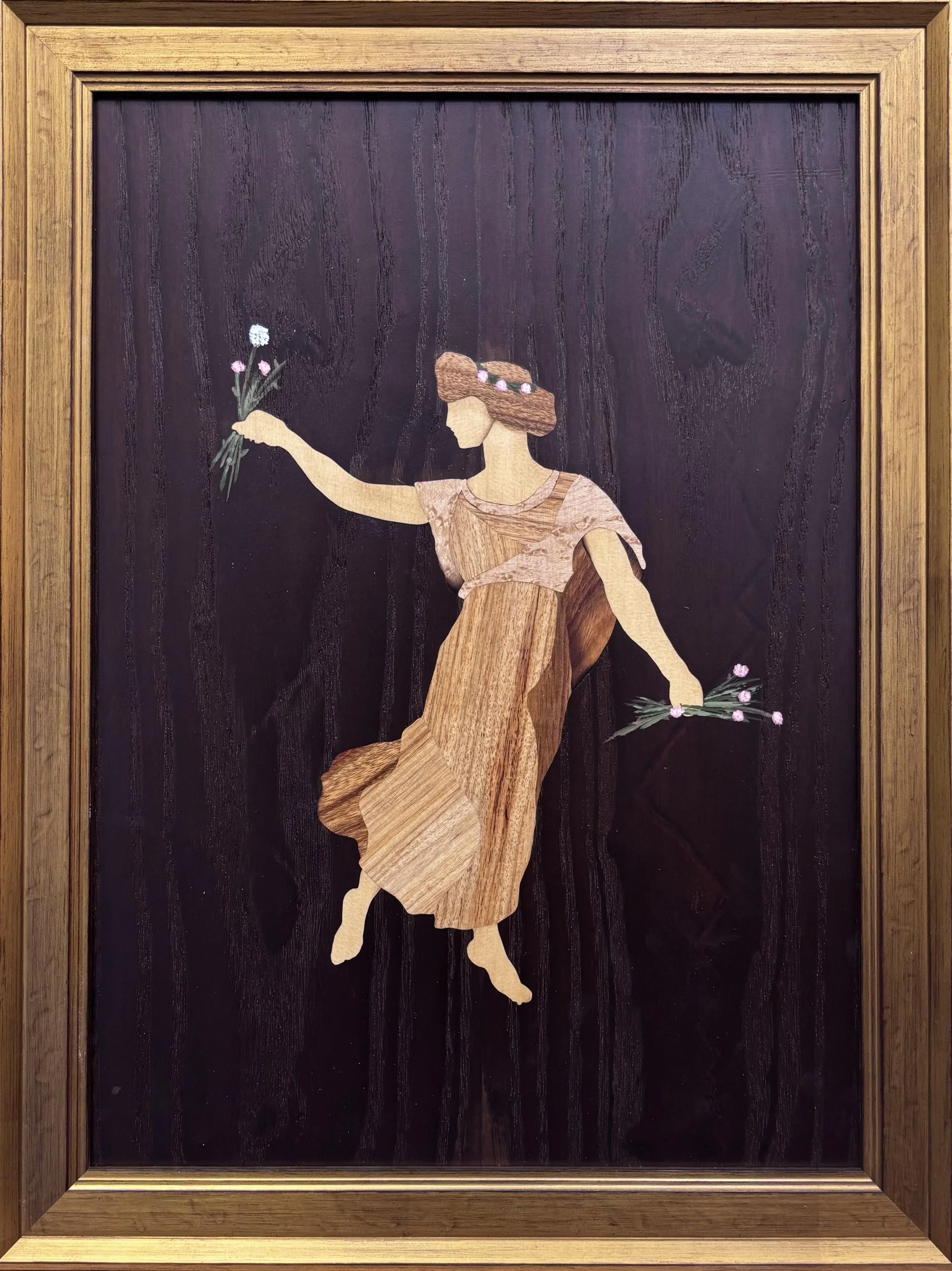 In the Garden, 2026, 14"x18.5", Wood and Acrylic