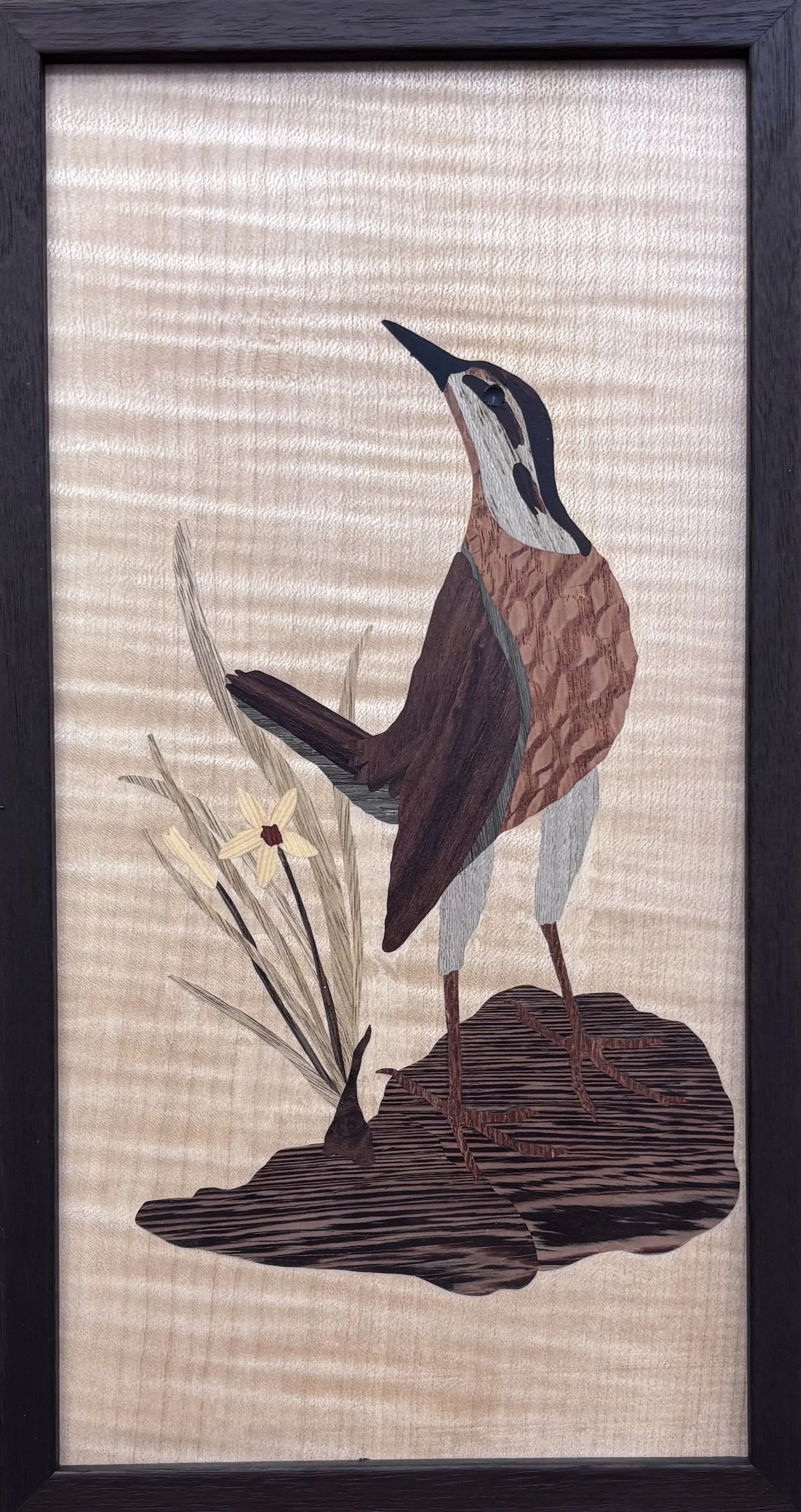 Large Lark, 2026, 8"x15", Wood, Inspired by Mark Catesby