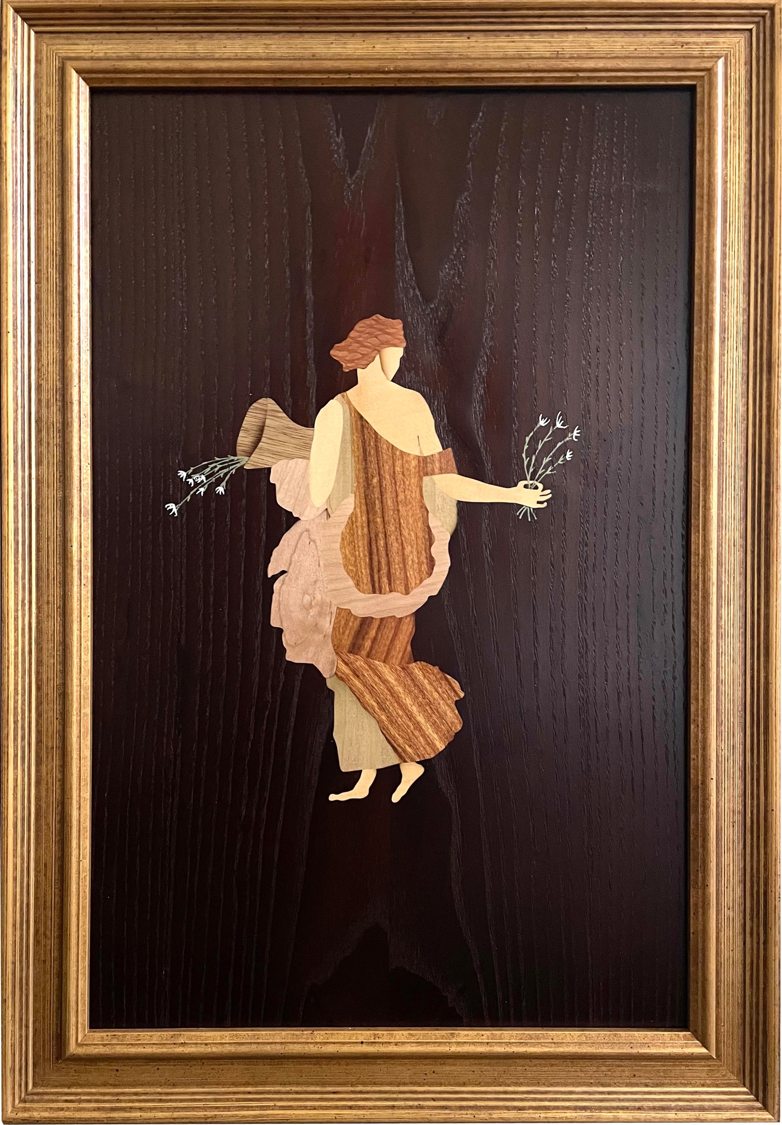 Flora 3, 2026, 14"x18.5", Wood and Acrylic