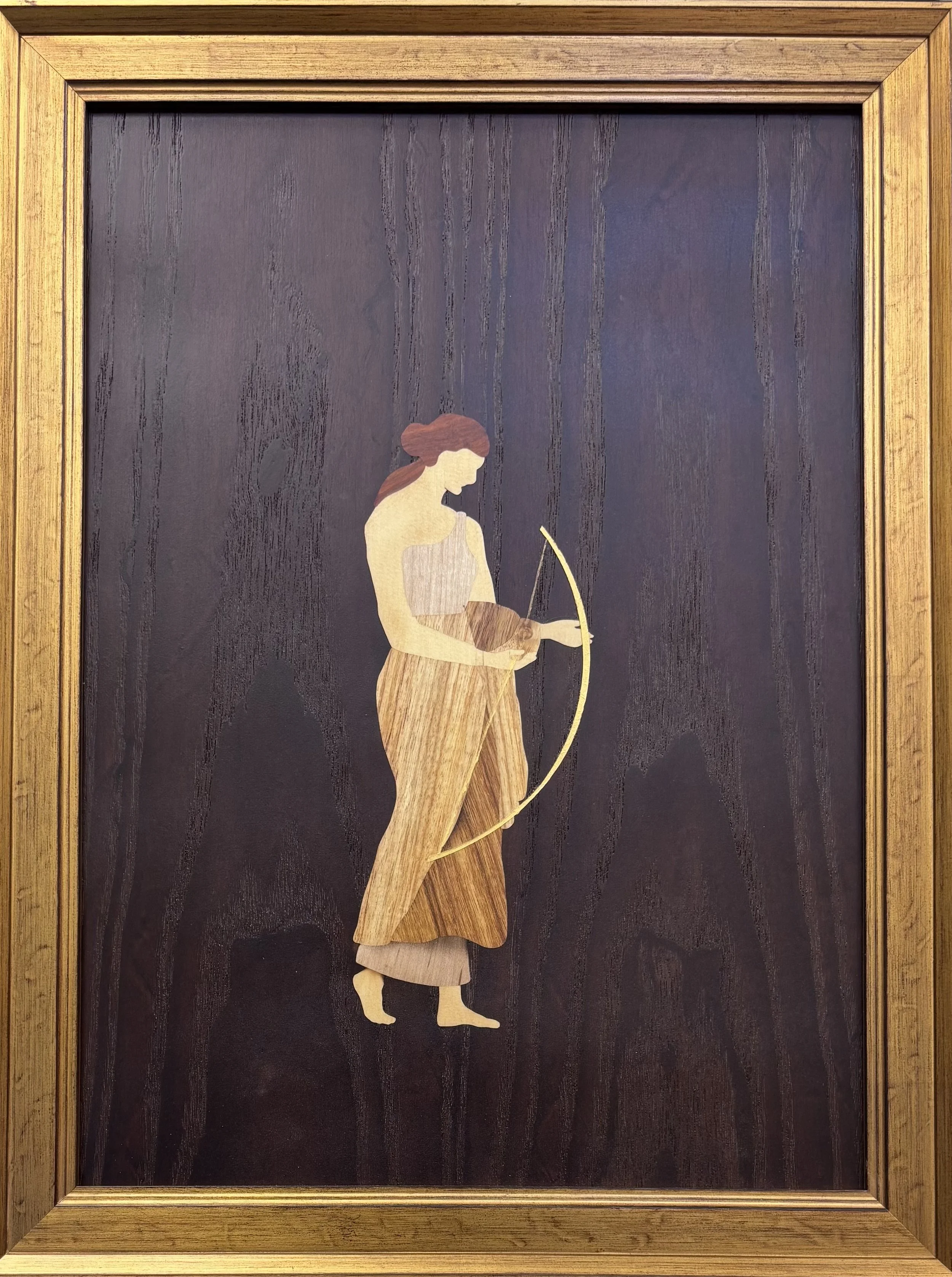 Diana, 2026, 14"x18.5", Wood and Acrylic