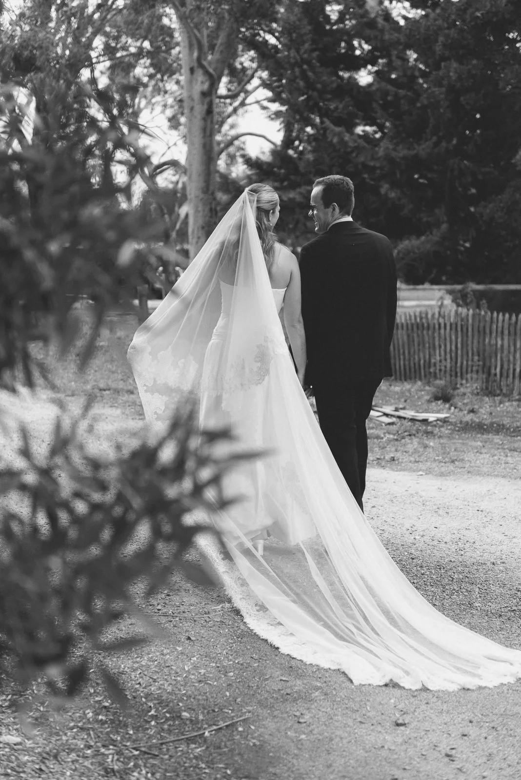 black and white bride and groom