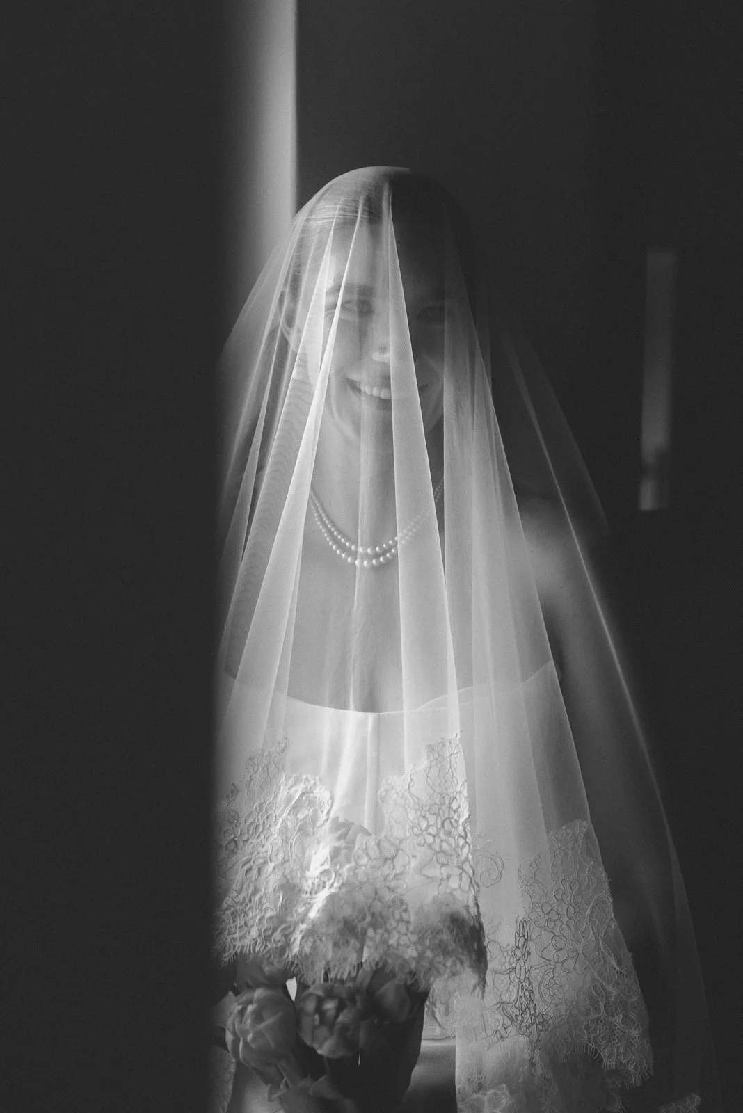 A quiet, intimate portrait capturing the anticipation and excitement before the ceremony begins.