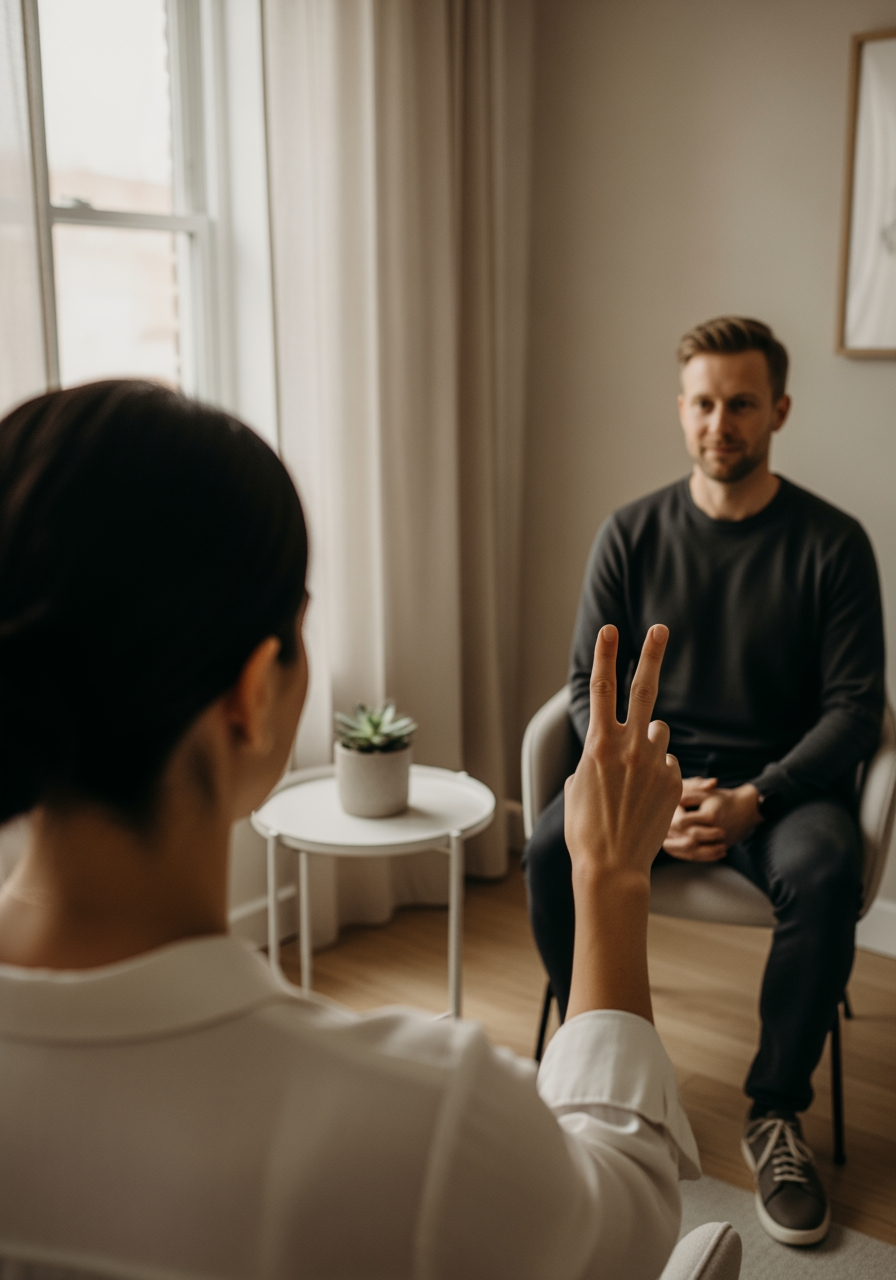 Image of someone recieving EMDR therapy