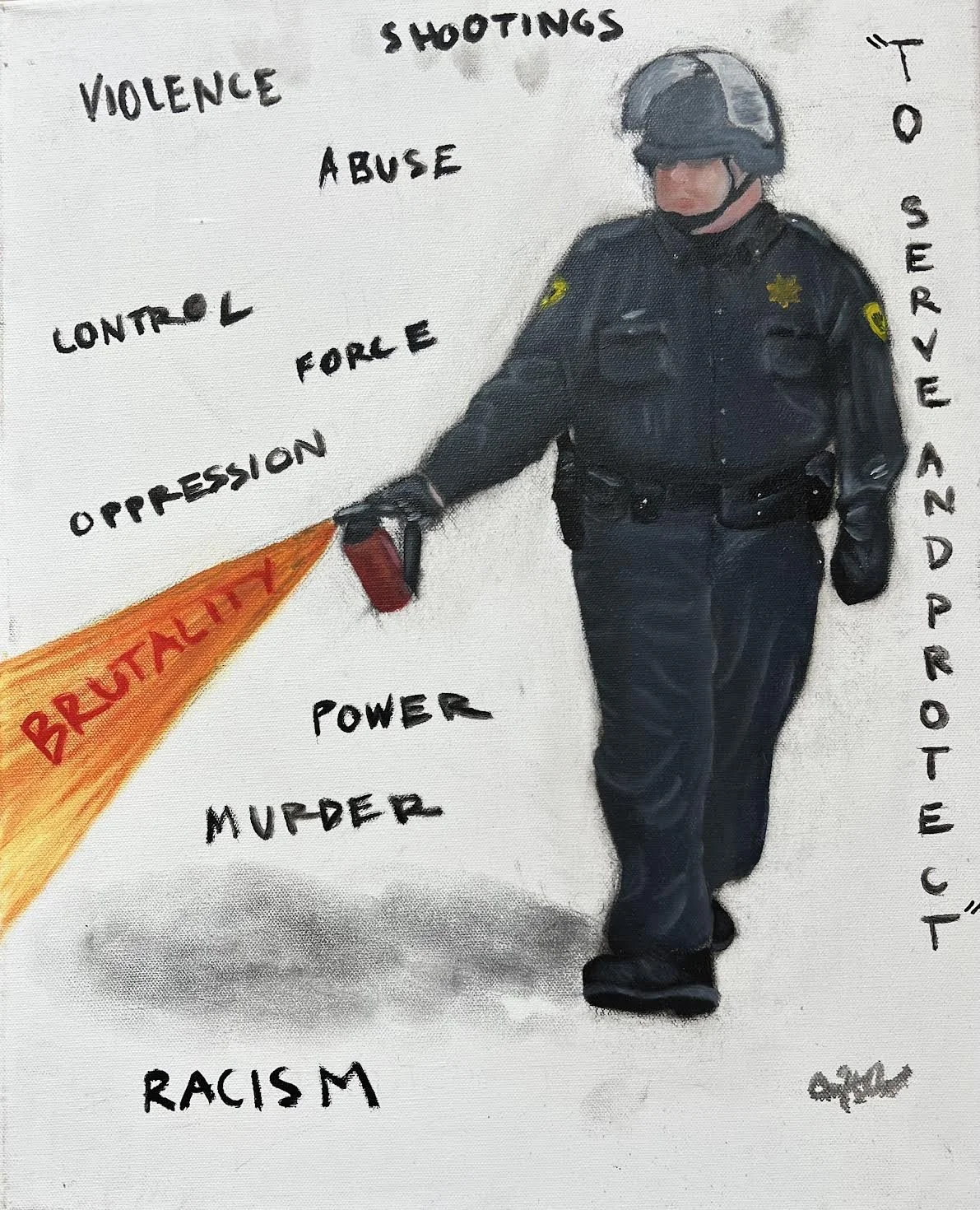 Police Brutality (Painting)
