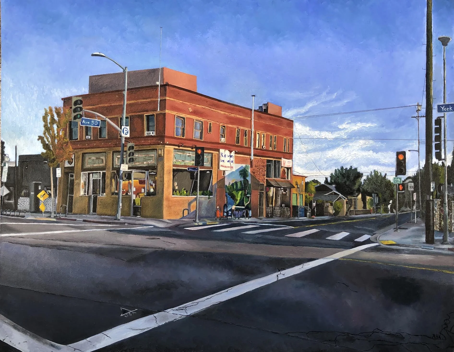York Blvd., Highland Park in 2020 (Painting)