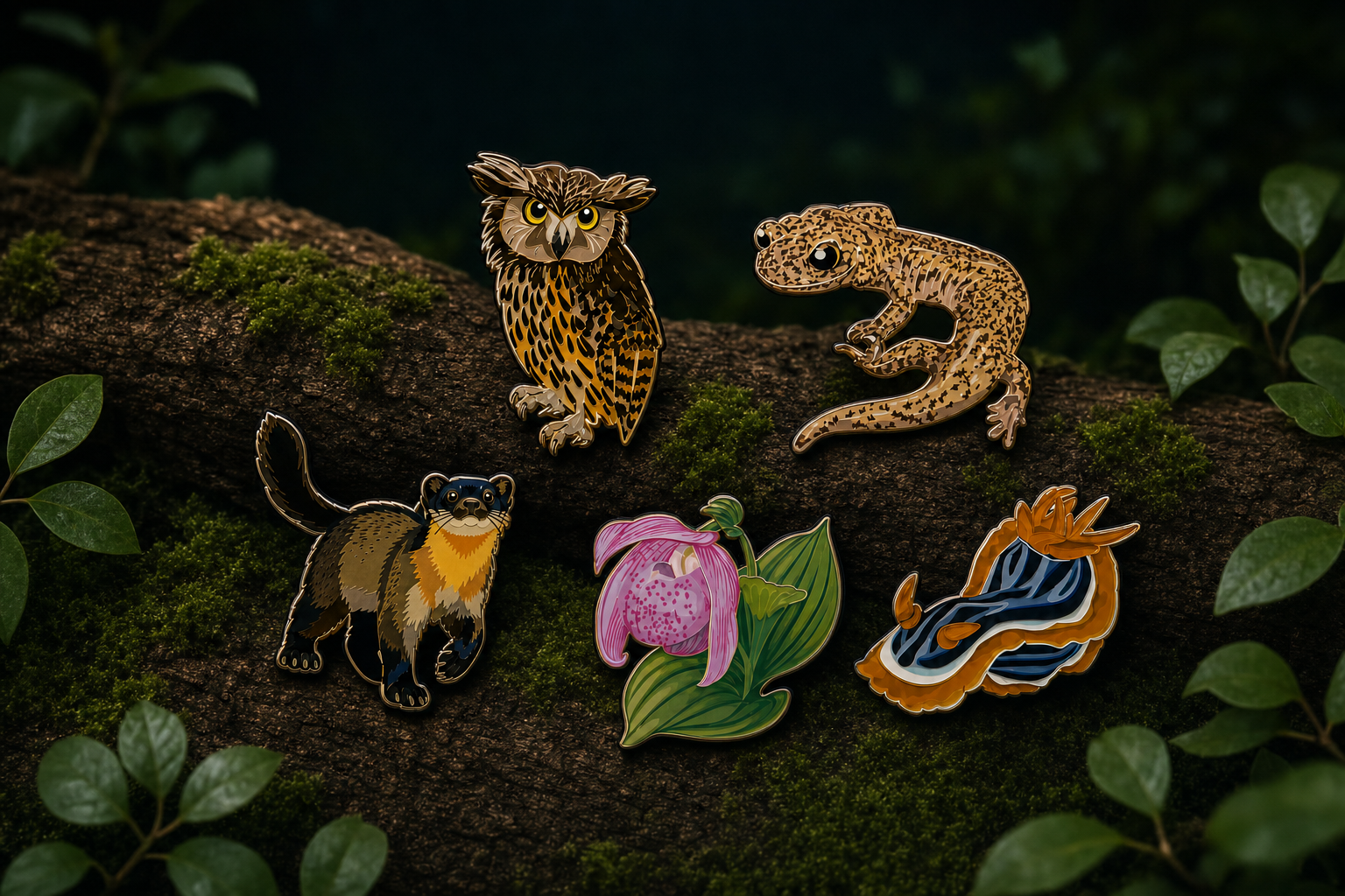 國家公園署徽章等限量周邊原生生物磁鐵與鑰匙圈