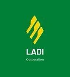 Green background with a yellow abstract logo and the words 'LADI Corporation'