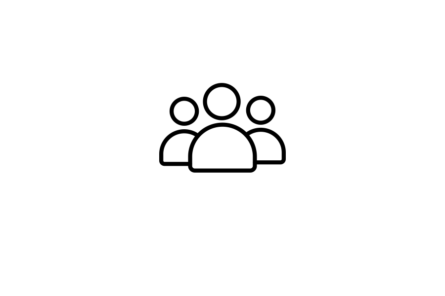 Icon of three people representing a group or team