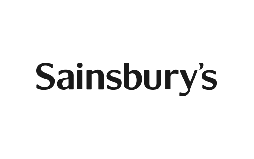 Sainsbury's logo in black text on a white background.