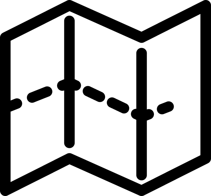 Black and white illustration of a map