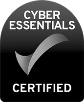 Cyber Essentials Certified badge with a checkmark.