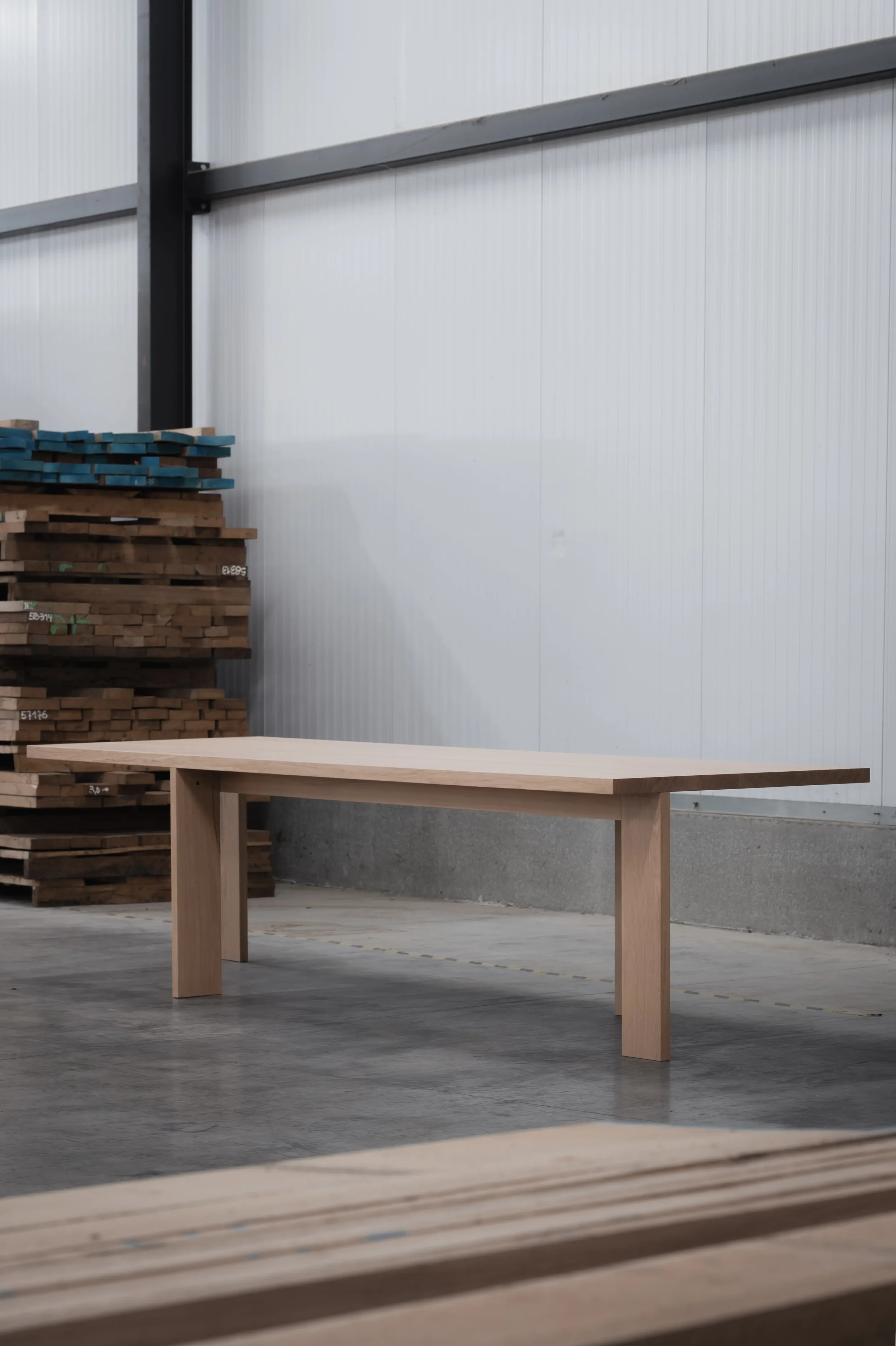 tafel van 3m in massief eik