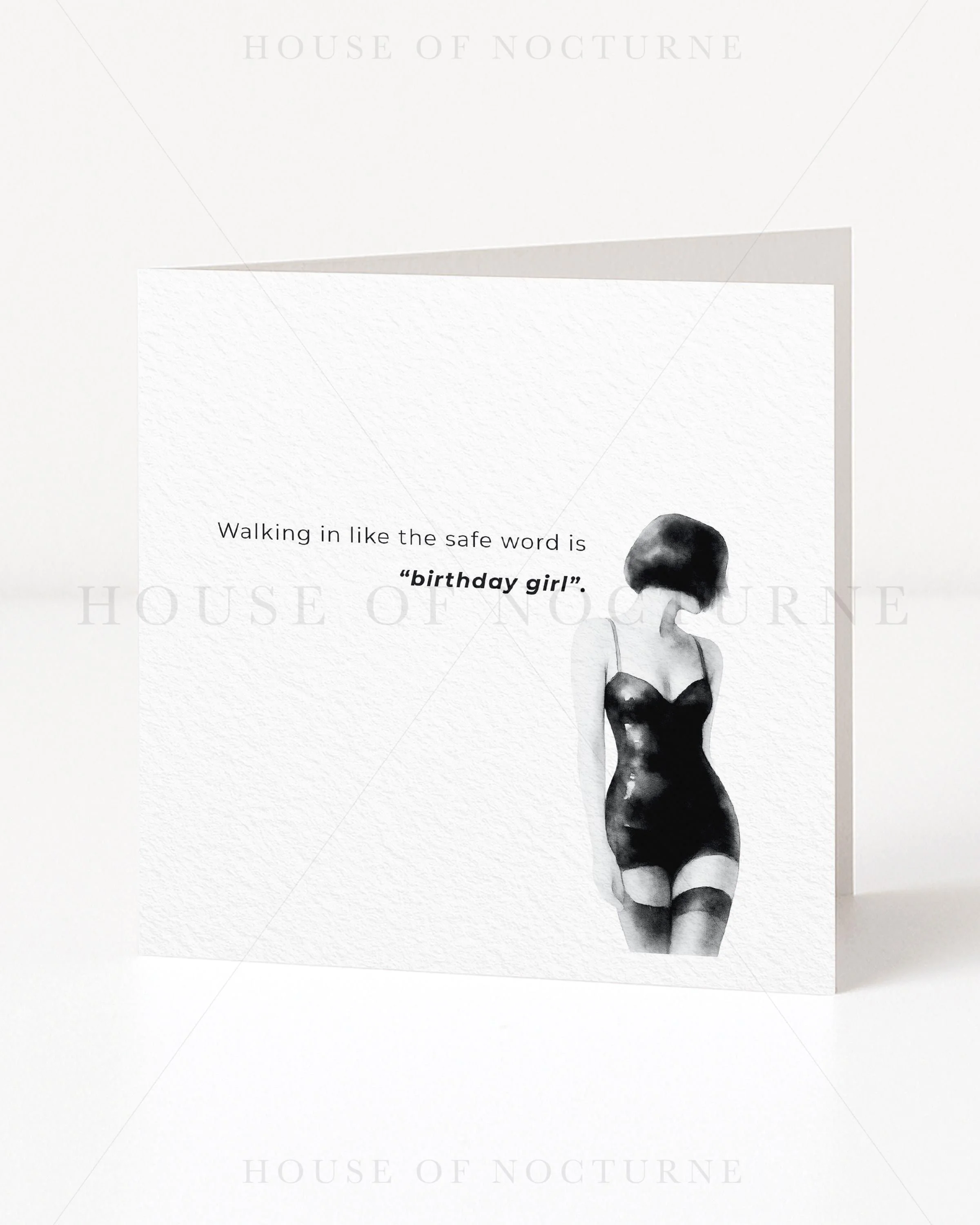Safe Word BDSM Inspired Birthday Card - Fetish/Kinky Birthday Card