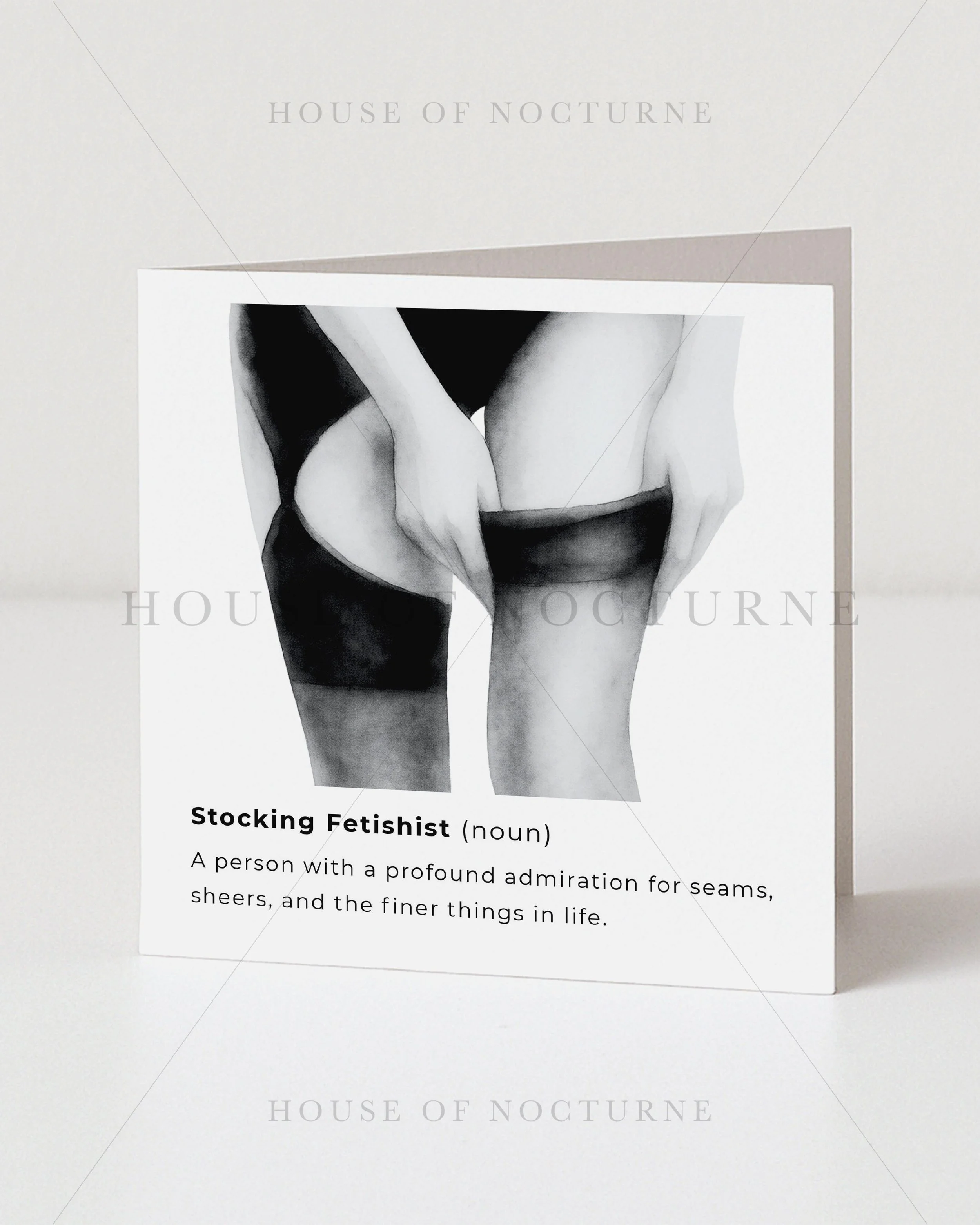 Stocking Fetishist Fun Definition Greeting Card