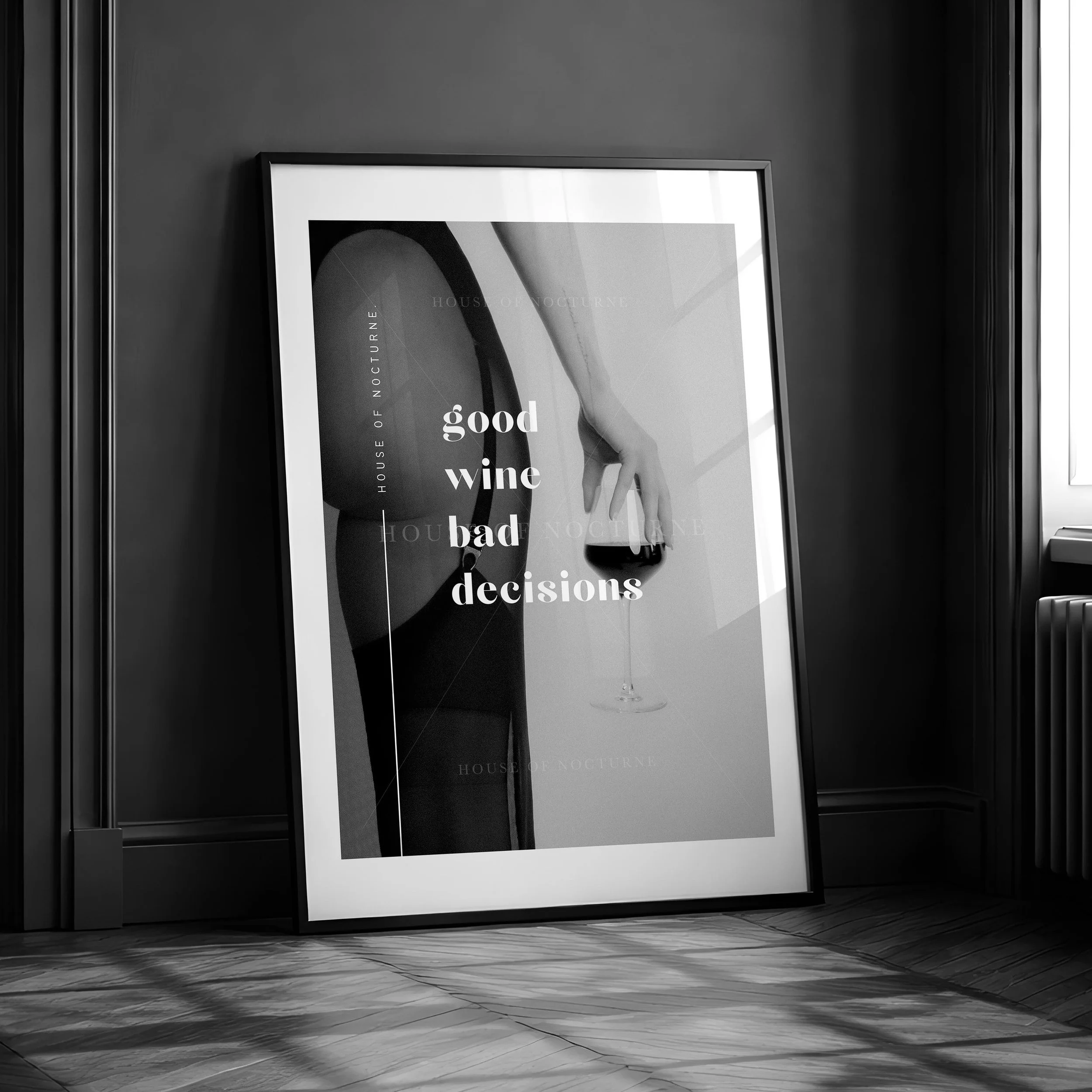 Good Wine Bad Decisions Wine Lover Poster