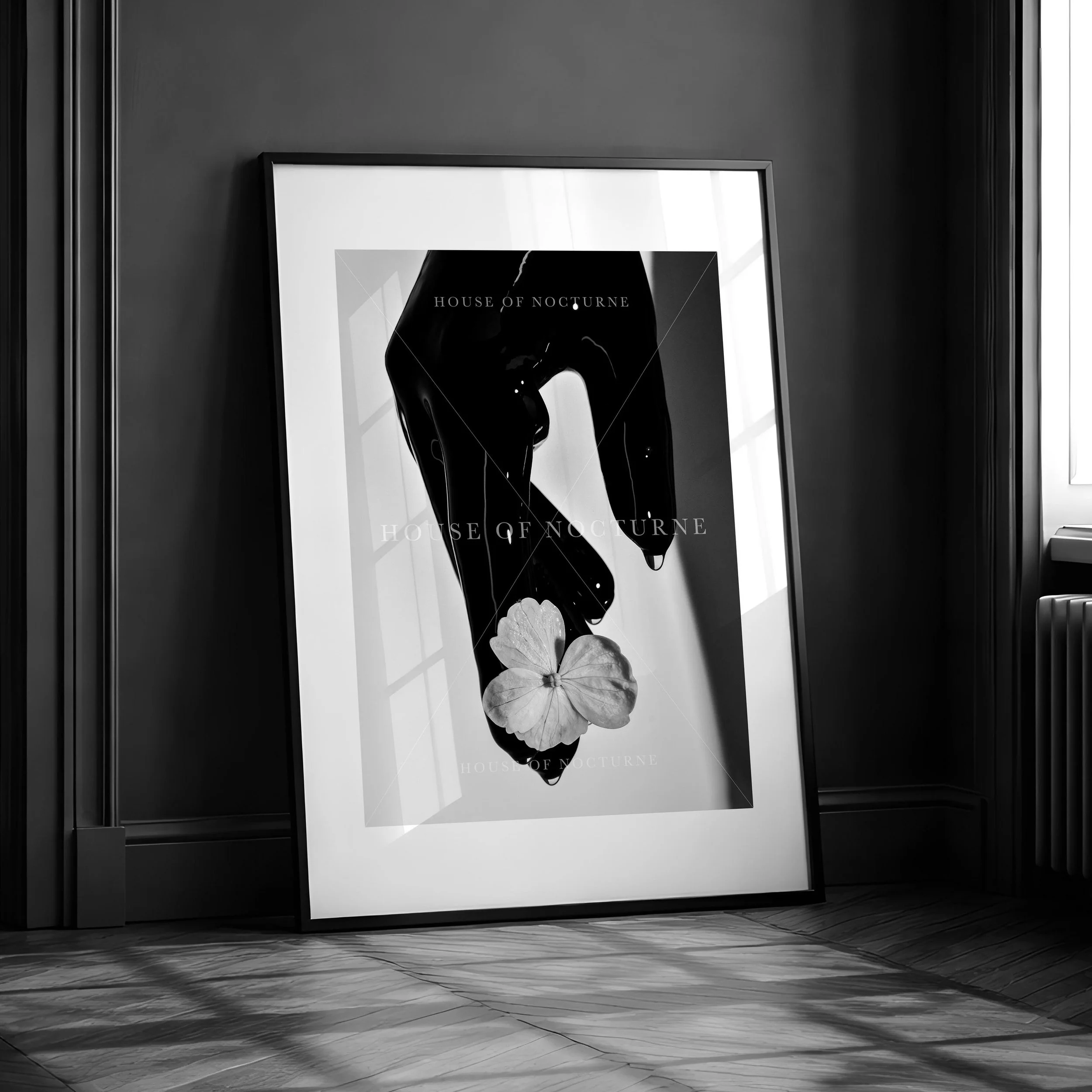 Original Fine Art Latex Glove Print - Wetness
