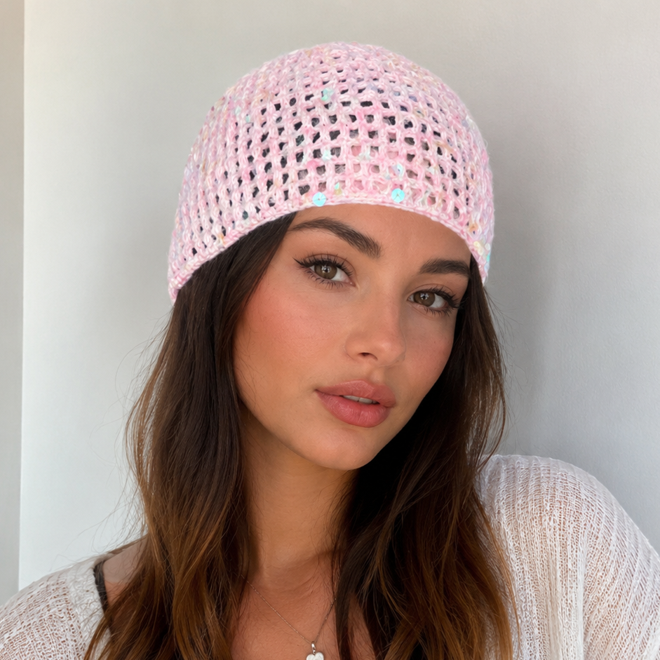 Cuffia crochet Luce