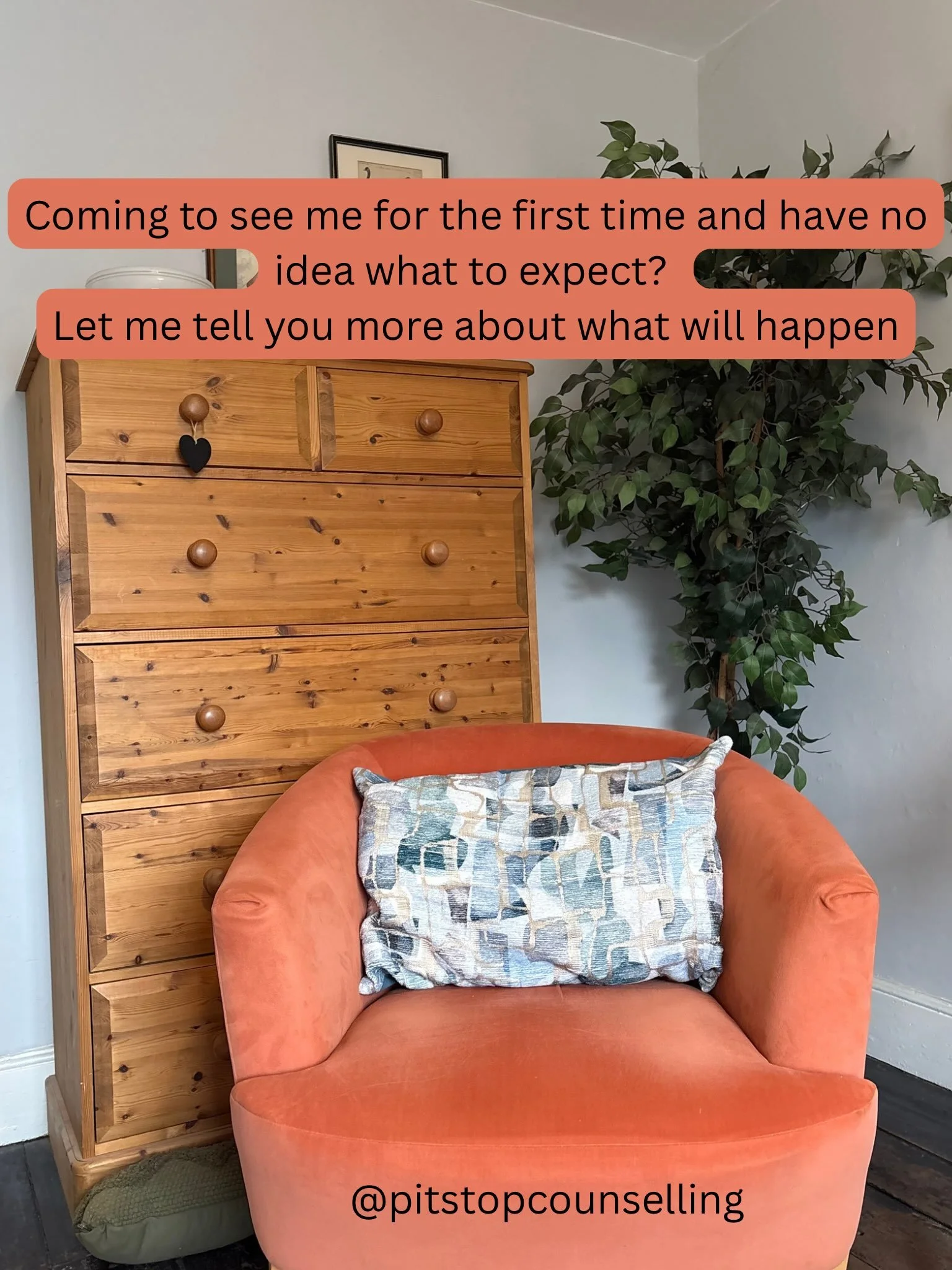 ✨What to expect on a first session at Pitstop Counselling?✨

It&rsquo;s really important that I learn to understand the person I am working with and for them to understand how I can help support them. Everybody uses sessions in so many different ways