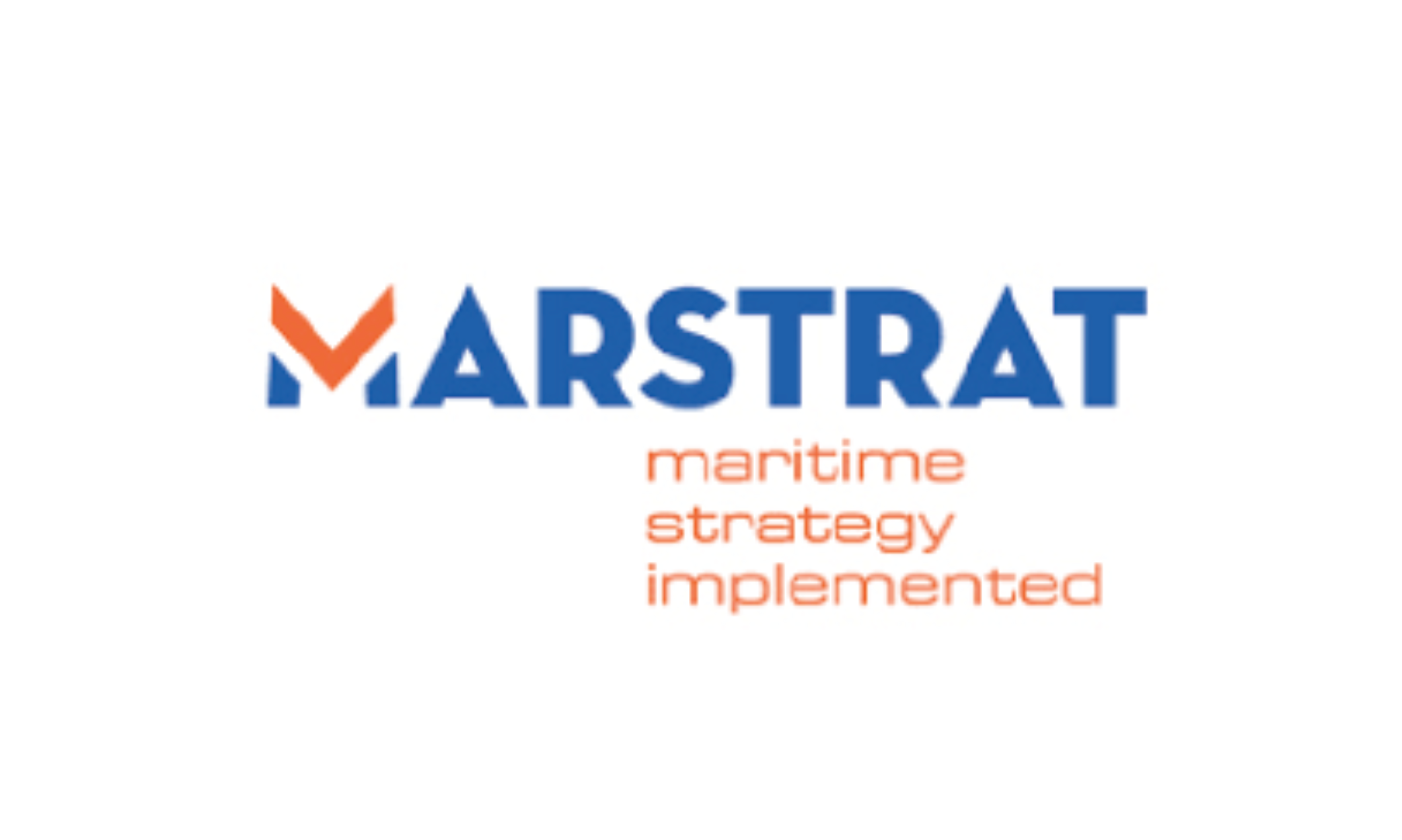 Logo of Marstat Maritime Strategies with text describing implementation of maritime strategy.