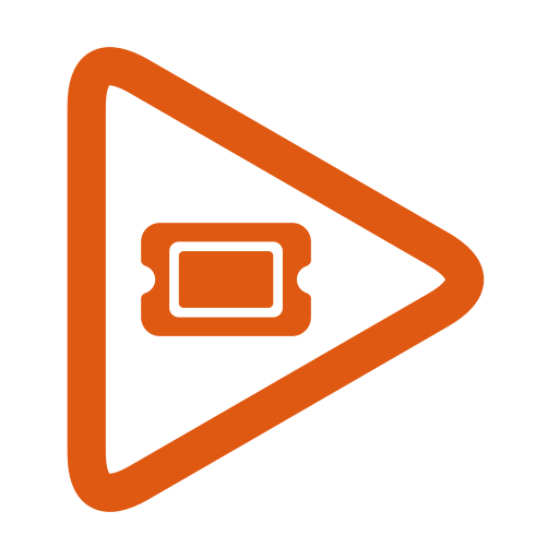 Icon of a play button with a rectangular pause symbol inside it.