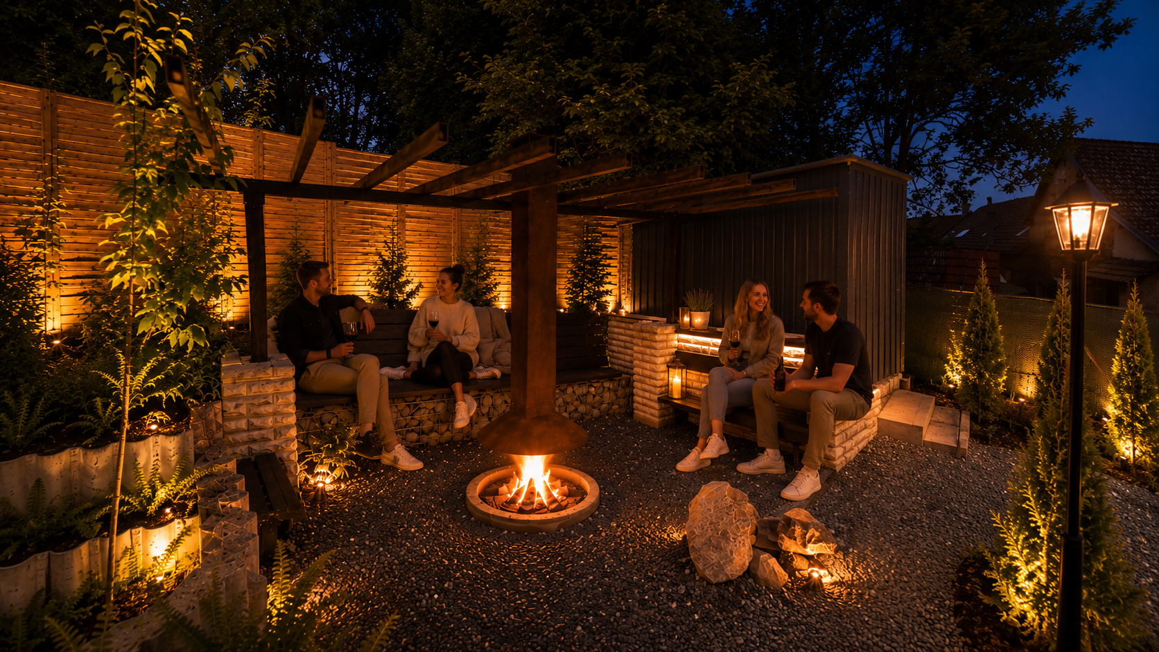 Romantický glamping s ohništěm, horkou vanou a zahradním posezením. Luxusní tiny house pro relax a wellness pobyt ve Středočeském kraji.