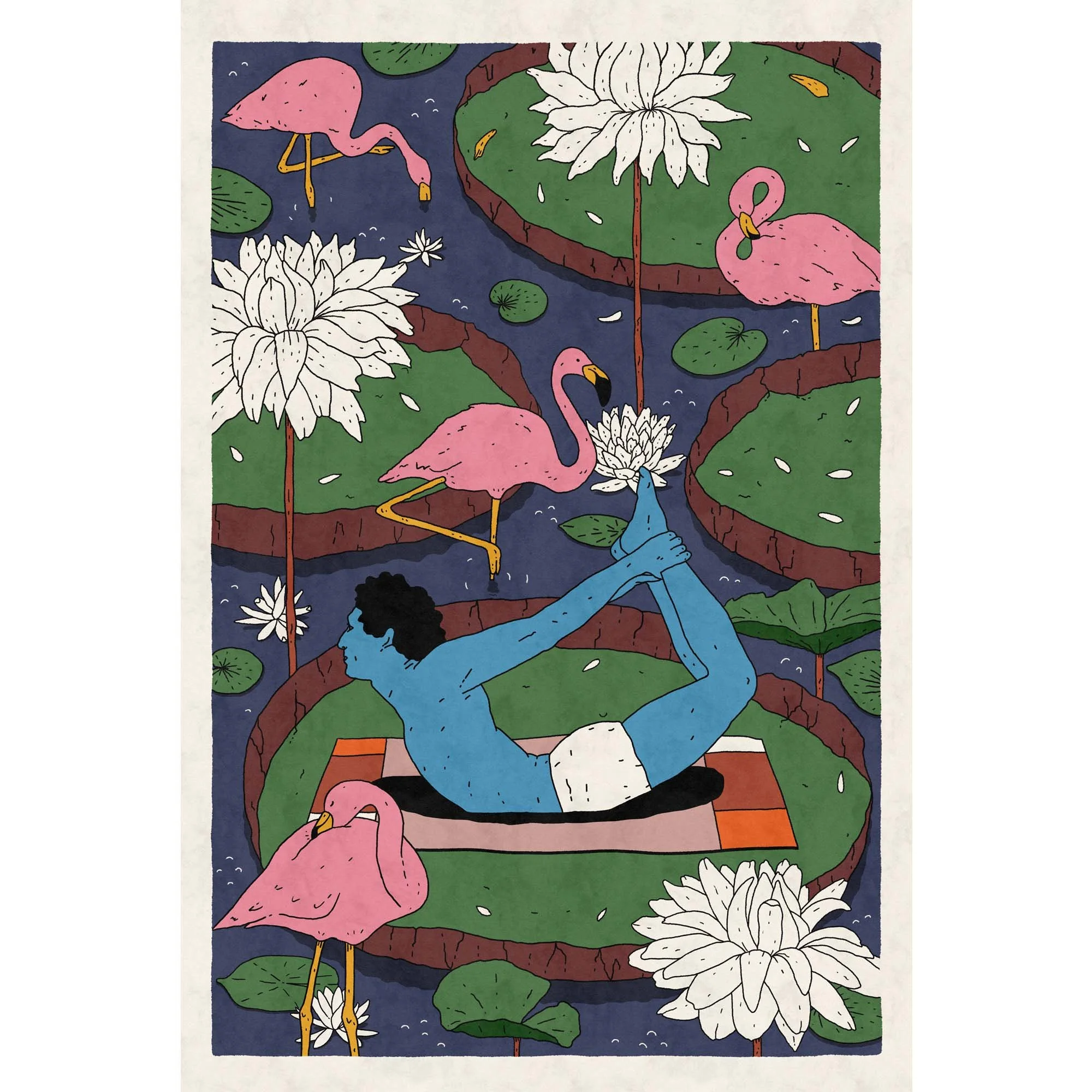 Flamingos, Yogi and Lilies