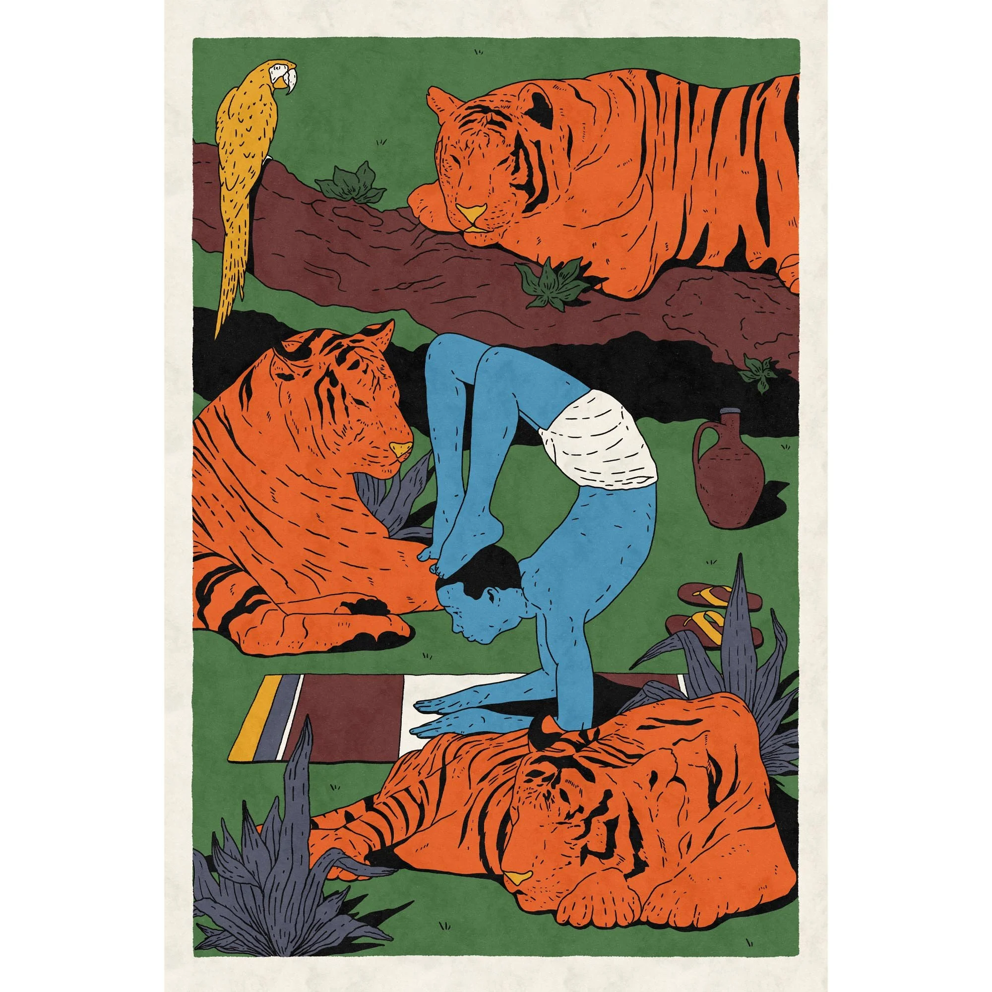 Tigers, Parrot and Yogi